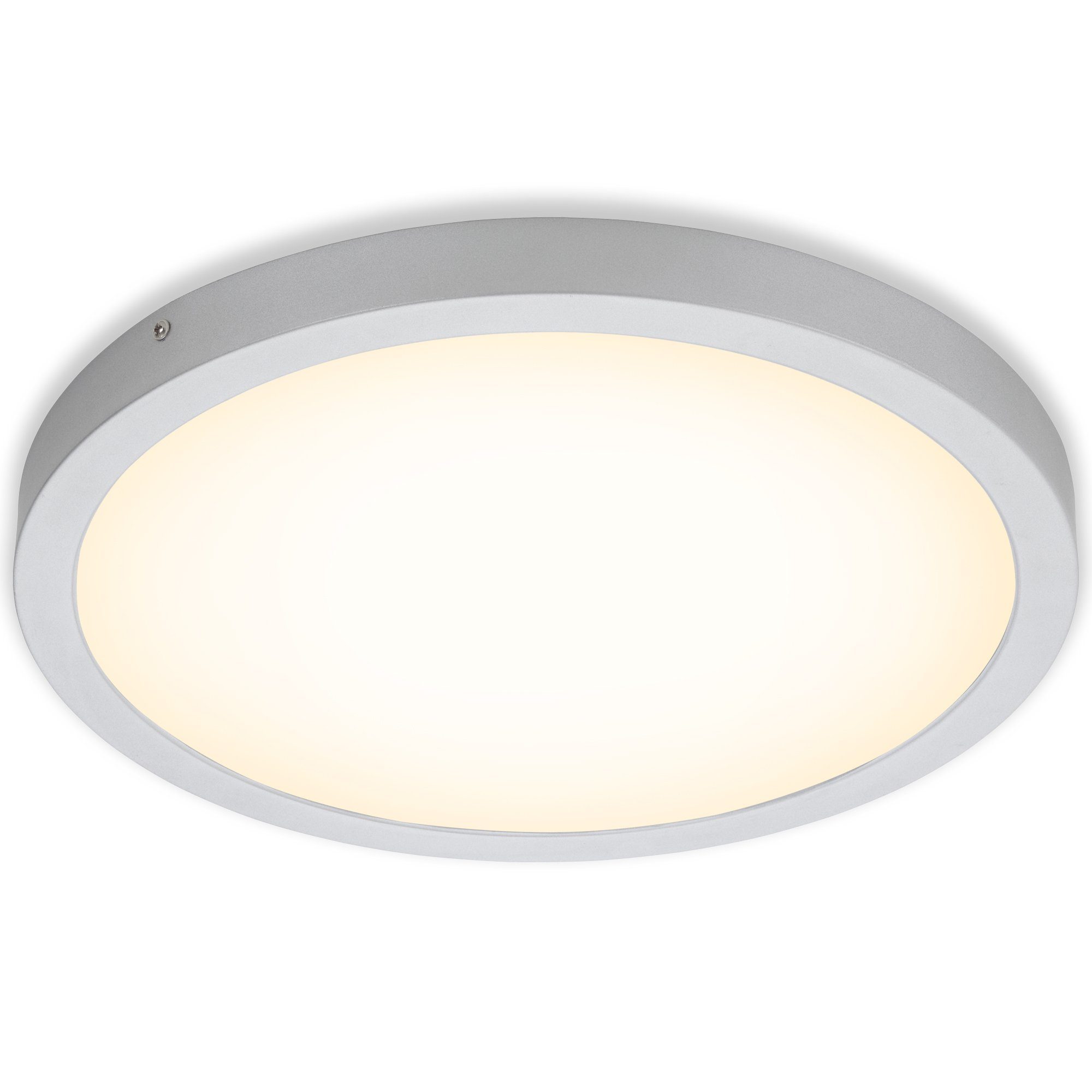 IP20 LED Warmweiß, 24,5W Ø40,5cm verbaut, Deckenlampe Aufbauleuchte 7143-014, Briloner Leuchten 3000K fest modern