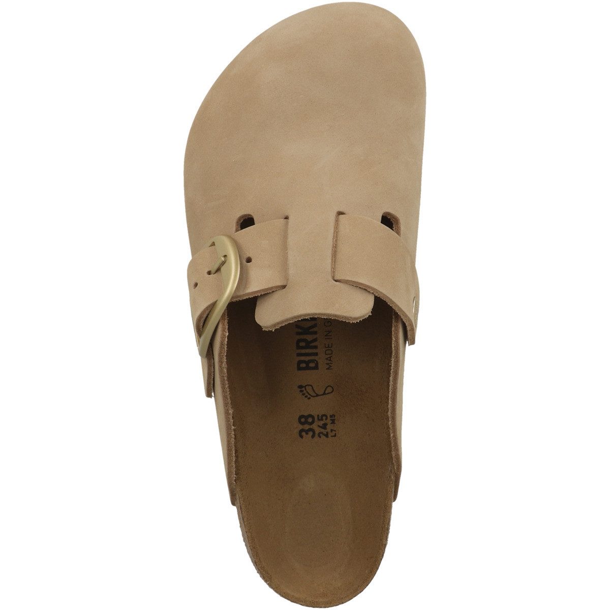 Birkenstock Boston Big Buckle Nubukleder normal Damen Clog Sandalen, Haussc günstig online kaufen