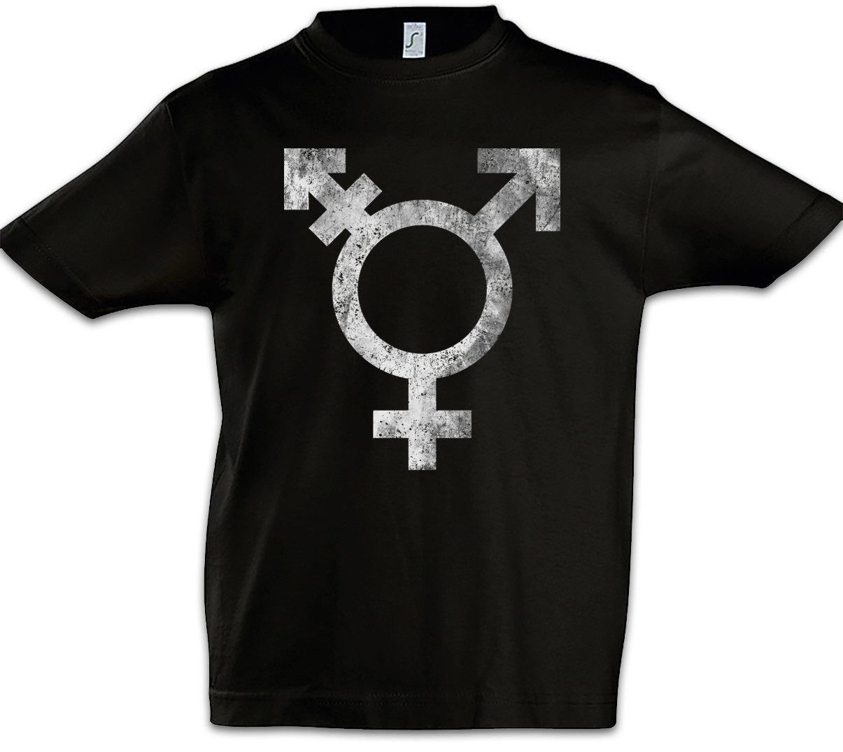 Urban Backwoods Print-Shirt Transgender Symbol Kinder T-Shirt Trans Gender Mainstreaming Queer (1-tlg) LGBTQ Bigender Genderqueer Gay