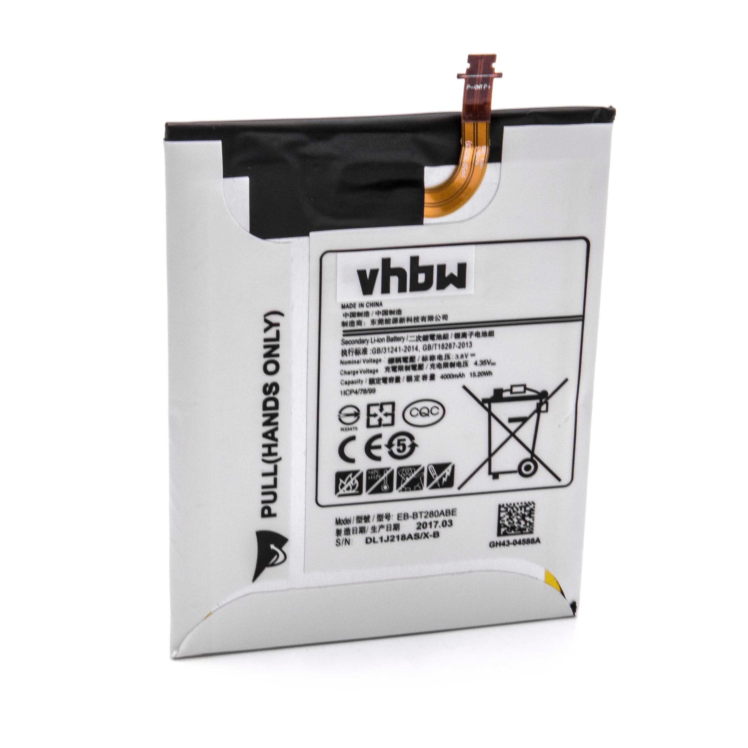 vhbw Ersatz für Samsung EB-BT280ABE, EB-BT280ABA, GH43-04588A für Tablet-Akku Li-Polymer 4000 mAh (3,8 V)