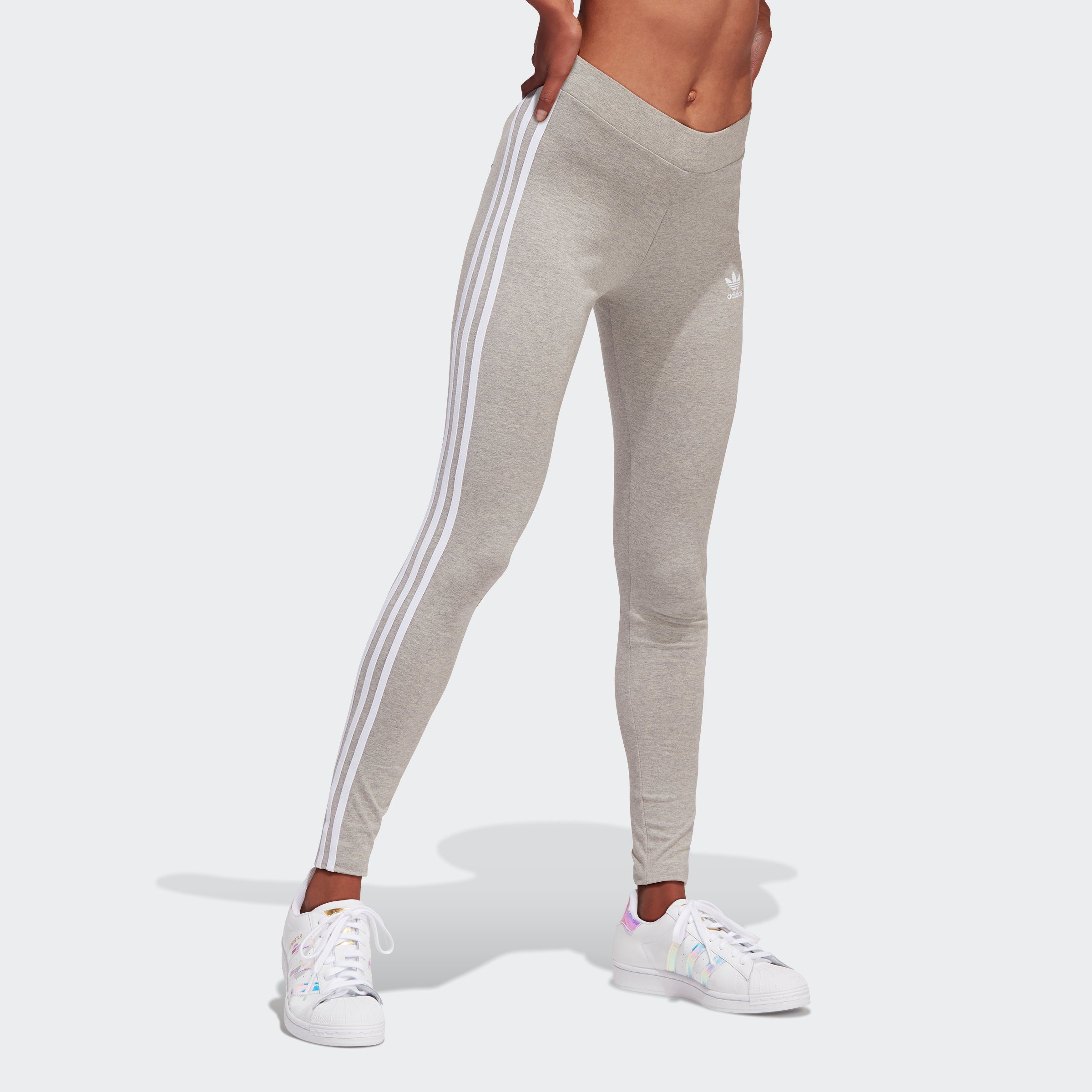 adidas Originals (1-tlg) MGREYH/WHITE CLASSICS Leggings ADICOLOR 3-STREIFEN