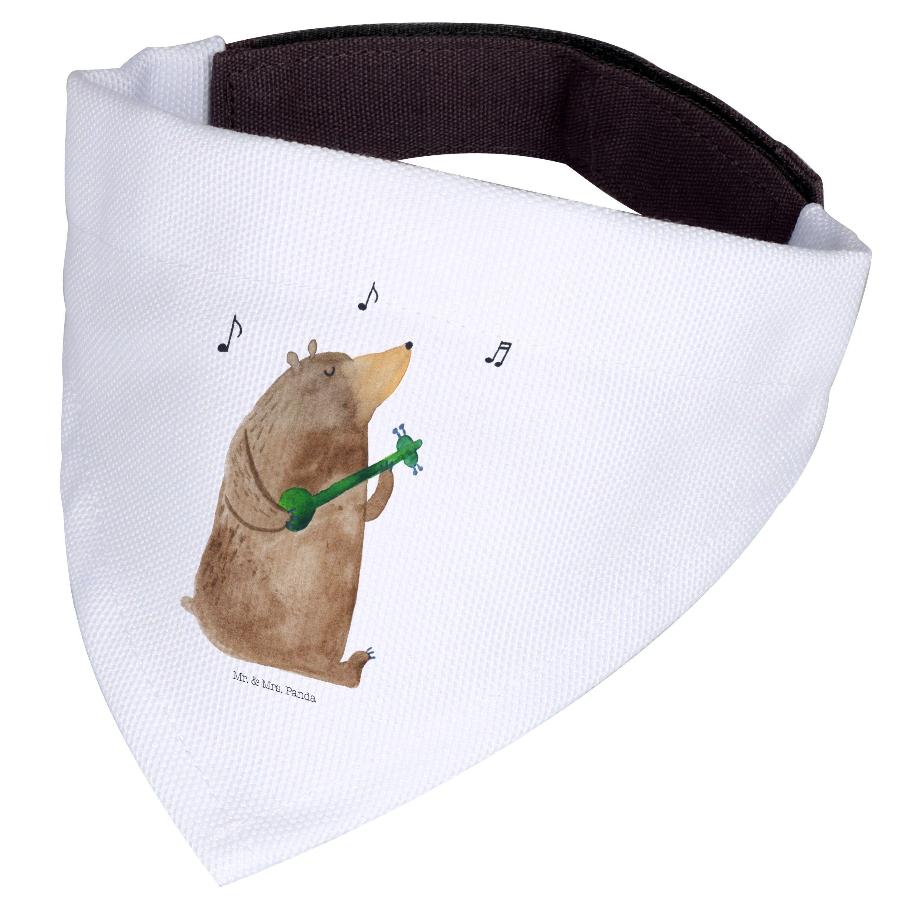 Mr. & Mrs. Panda Hundefliege Bär Gitarre, Hund Halstuch, Weiß, Halstuch Für Hunde, Hunde-Halstuch, Polyester, Hunde Bandana Geschenk Halstuch