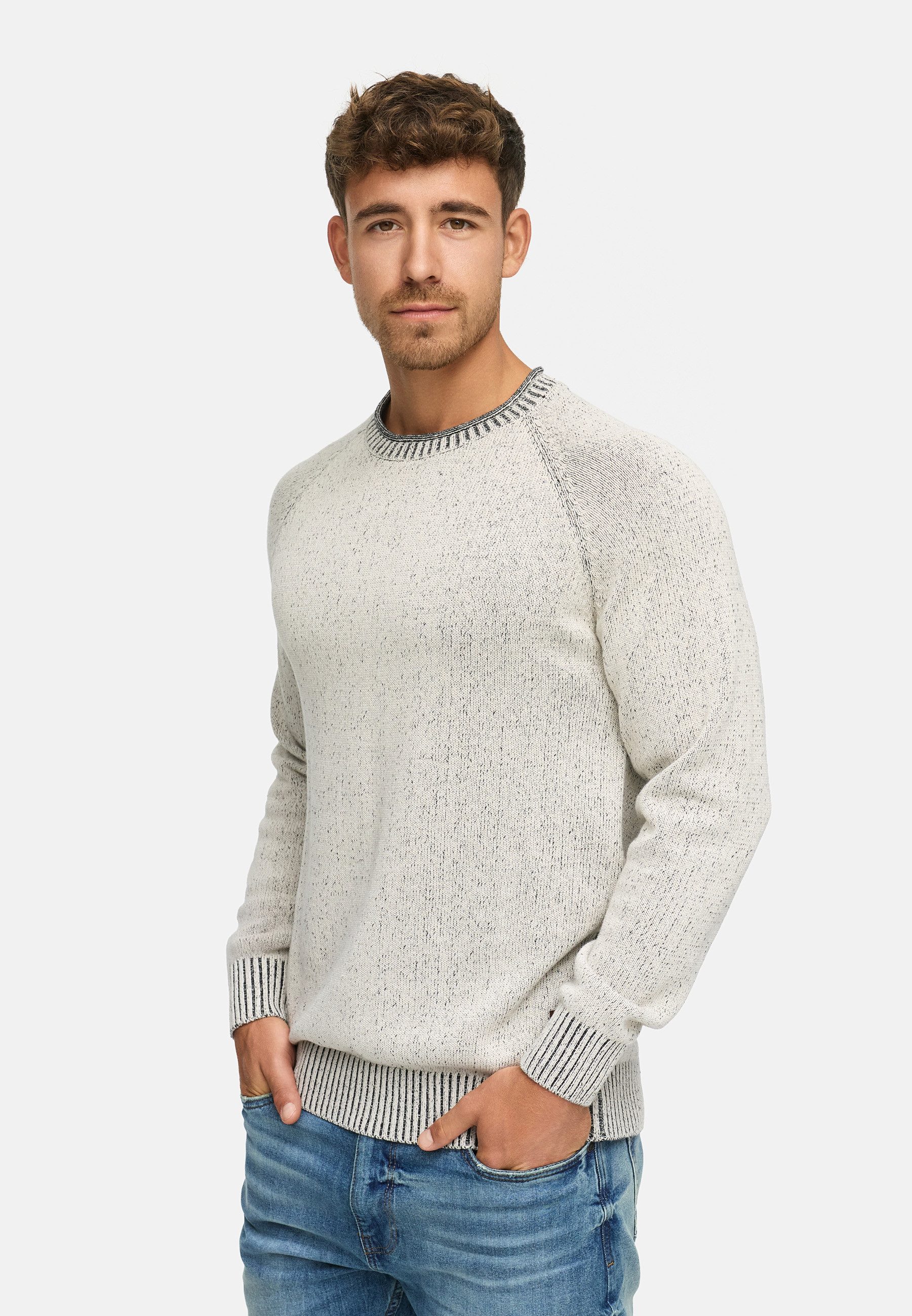 Indicode Strickpullover Herren INMassum Pullover Herrenpullover Strickpullover mit Rundhals-Ausschnitt