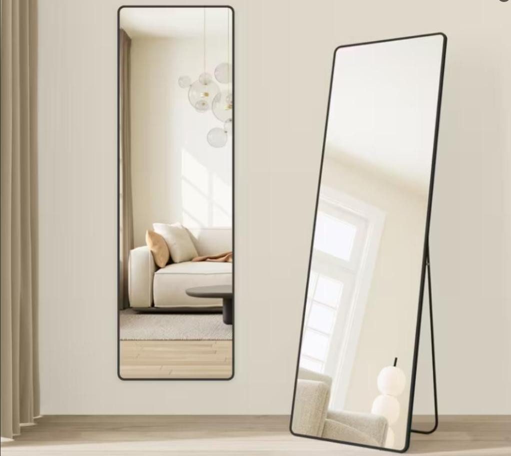 Youyijia Ganzkörperspiegel Ganzkörperspiegel 150x40cm–schlanker Standspiegel aus gehärtetem Glas