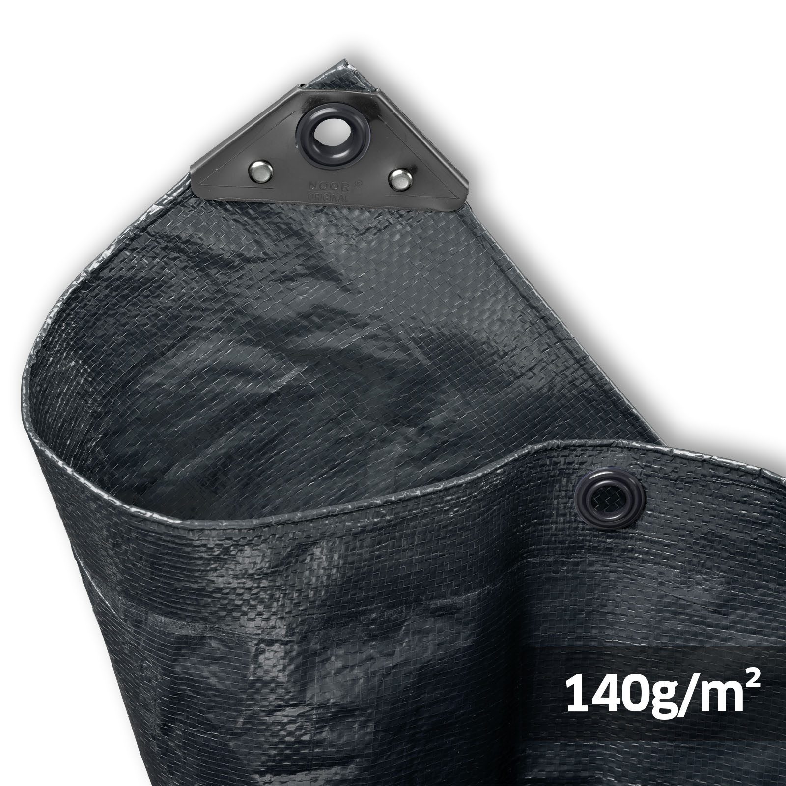 Noor Abdeckplane Profi 140 g/m² Gewebeplane 2 m x 2 m Grün günstig online kaufen