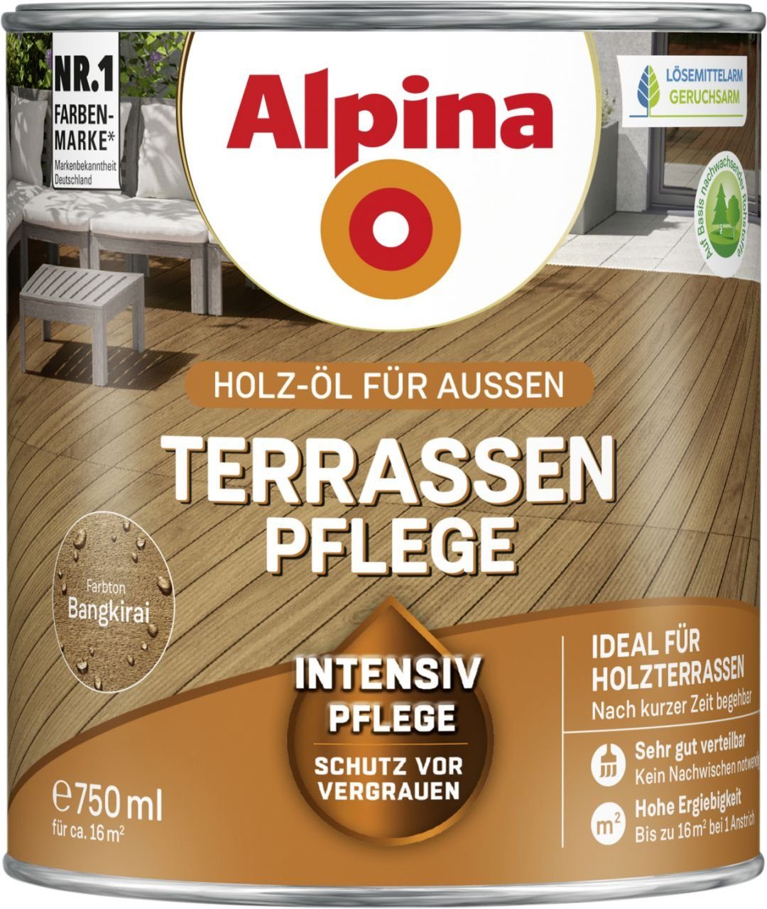 Hartholzöl L Terrassen-Pflege 0,75 bangkirai Alpina Alpina