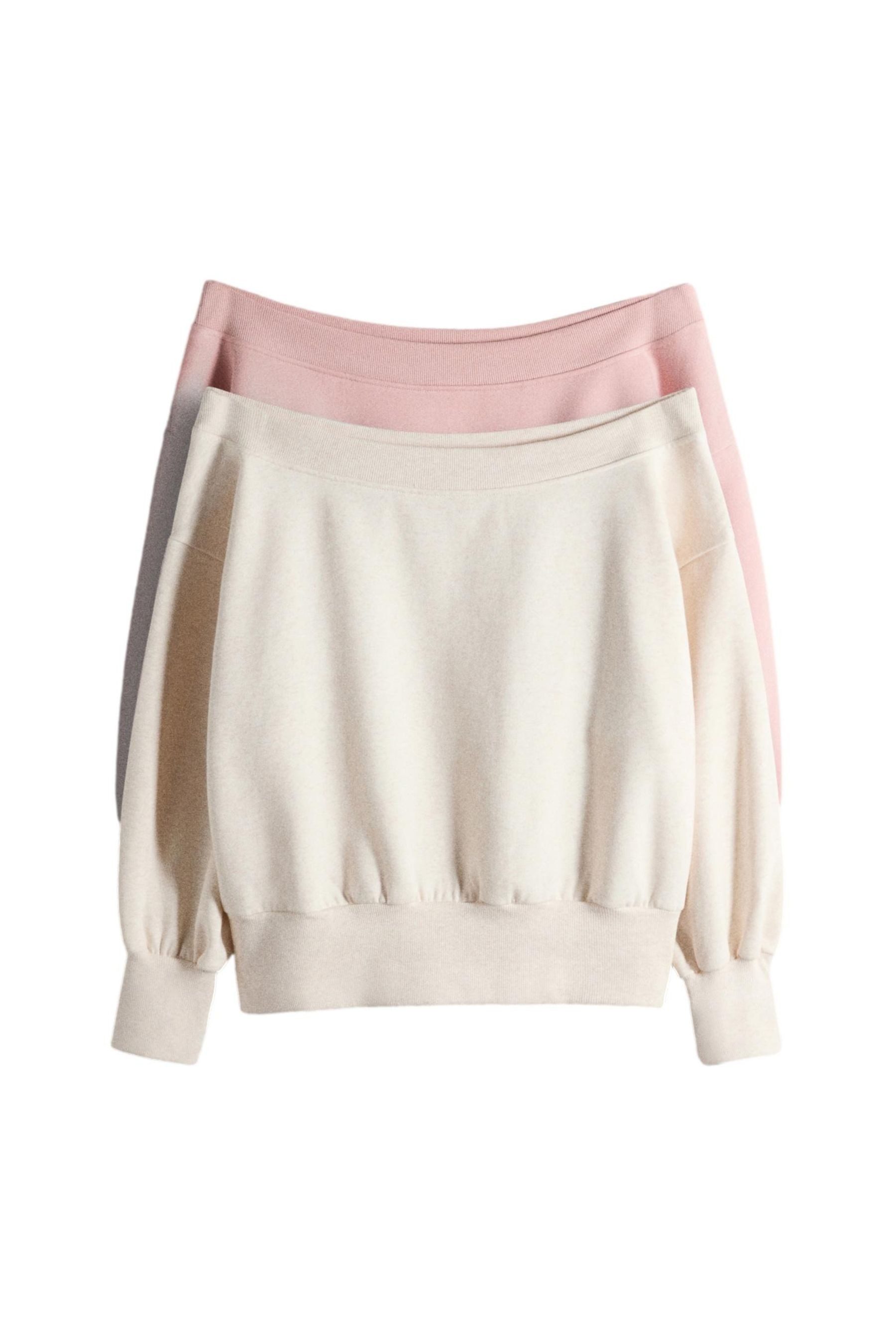 The Set Sweater The Set Schulterfreie Sweatshirts, 2er-Pack (2-tlg)