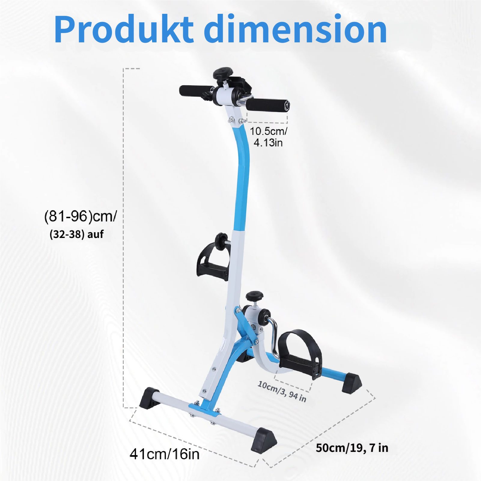 Rutaqian Heimtrainer Pedaltrainer Mini-Heimtrainer mit einstellbarem Widerstand, Mini Heimtrainer für das Arm und Beintraining von Senioren