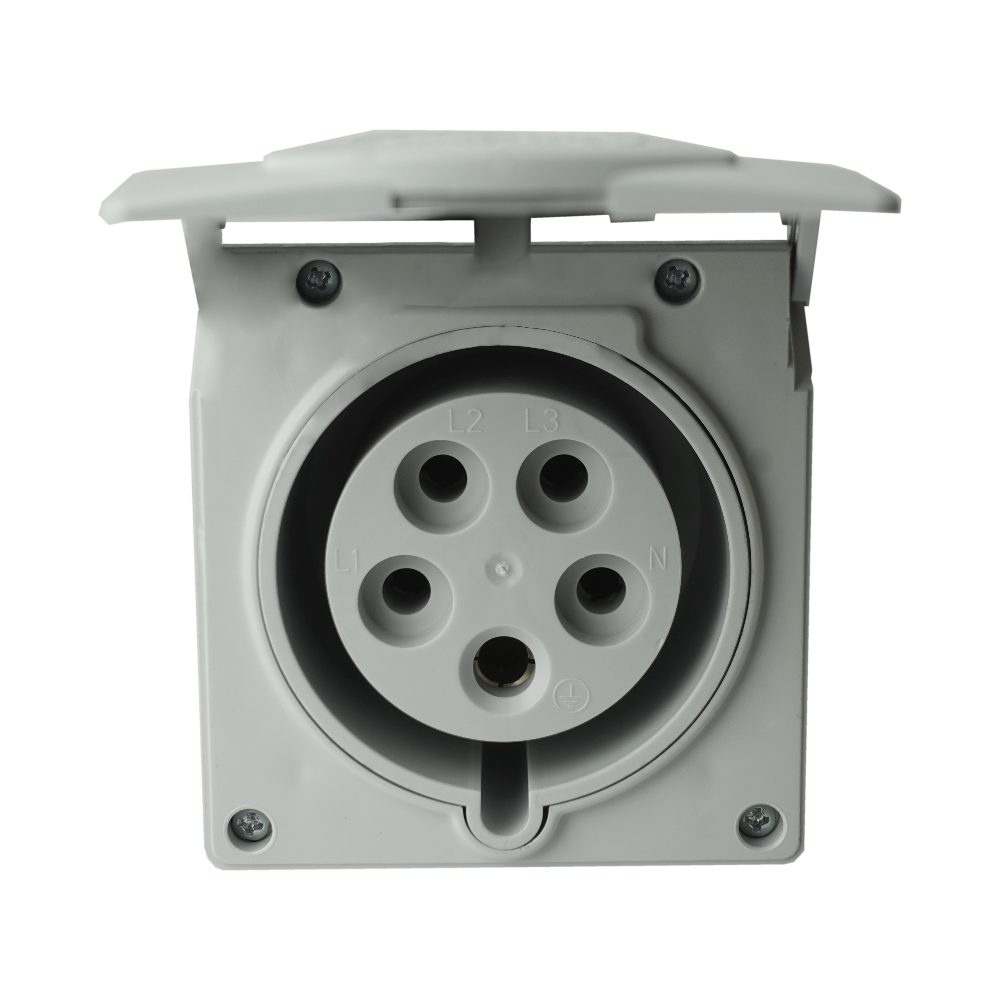 SEZ Steckdose CEE Wandsteckdose mit Klappdeckel Unterputz 32A 5P 400V IP44, 1-St.