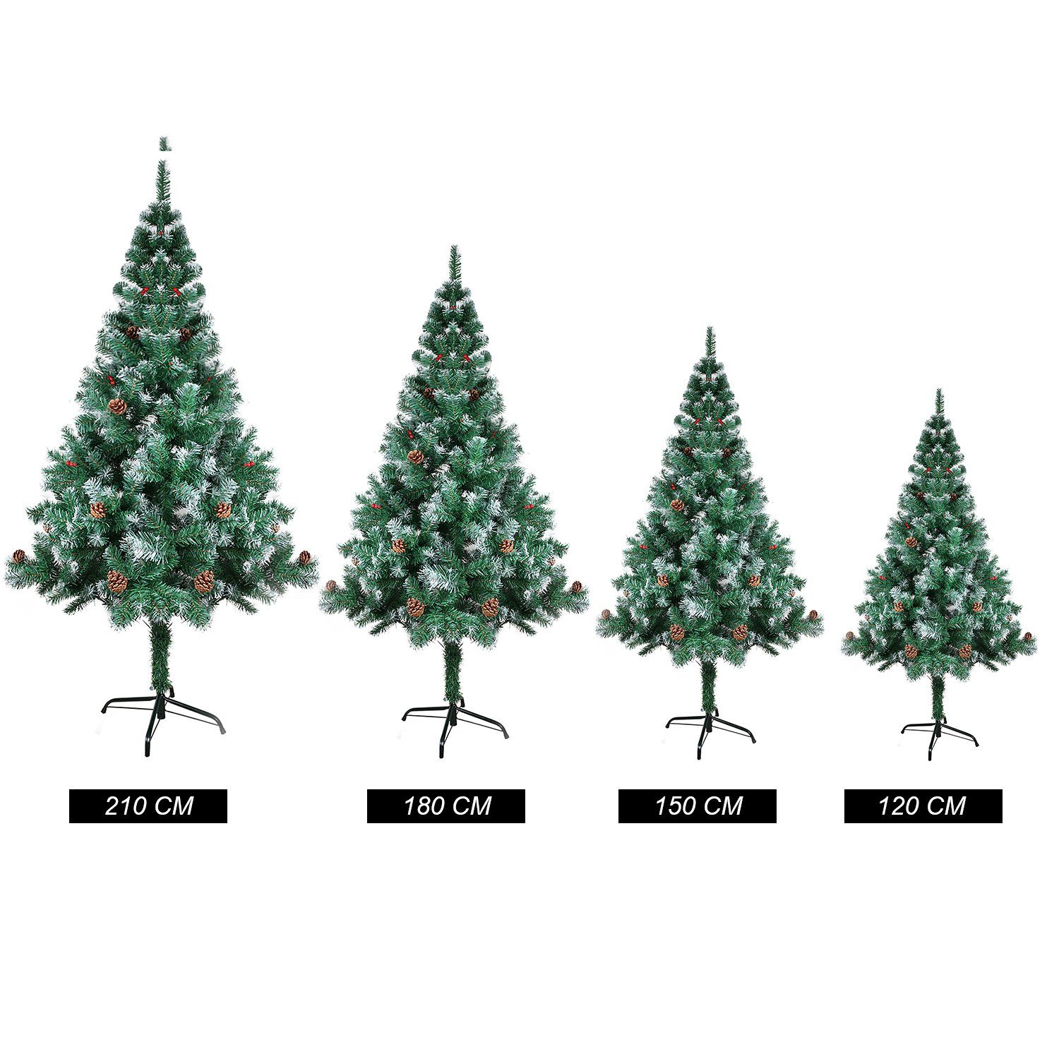 Gotoll Künstlicher Weihnachtsbaum XM011-13 NEU, Tannenbaum 120-180cm Christbaum,mit Ständer Kunstbaum