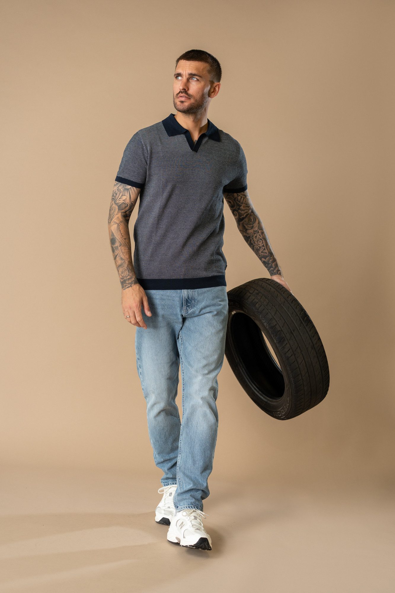 Petrol Industries Poloshirt Men Knitwear Polo mit offenem Polokragen