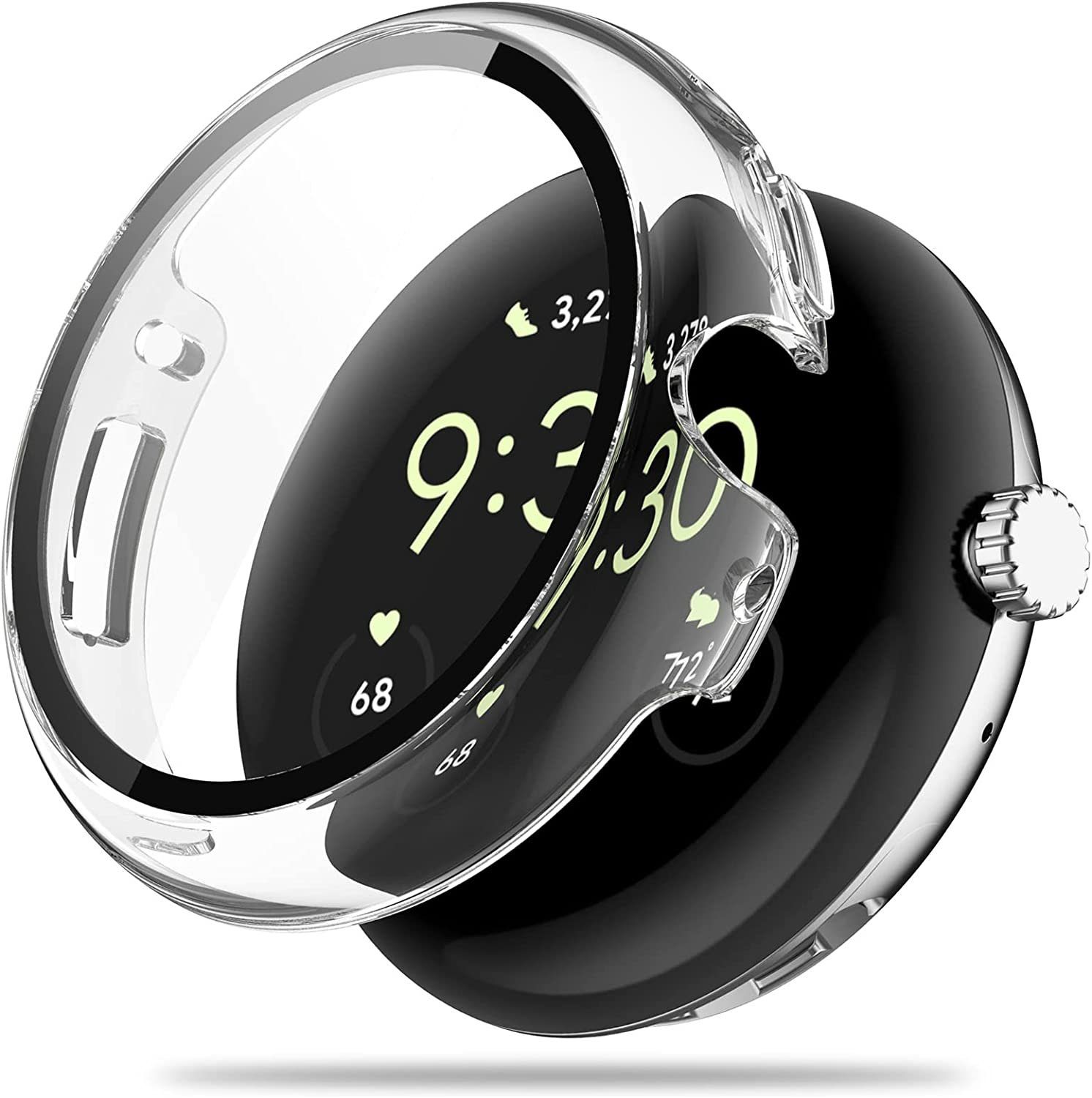 MSM Smartwatch-Hülle Hülle für Google Pixel Watch Panzerfolie Case Display Schutzglas