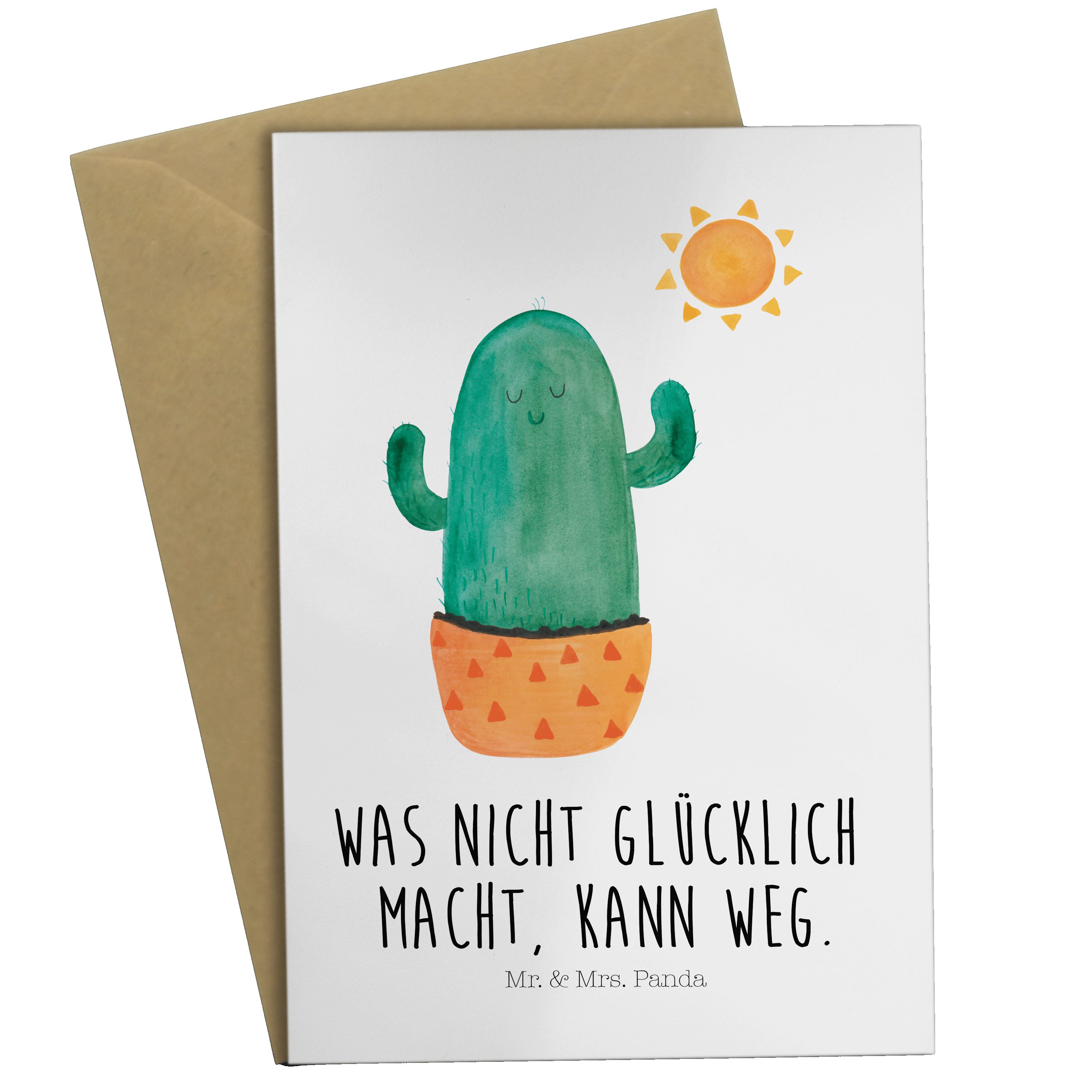 Kaktus Panda Mr. Hochzeitska Geburtstagskarte, - Sonnenanbeter & Grußkarte - Weiß Geschenk, Mrs.