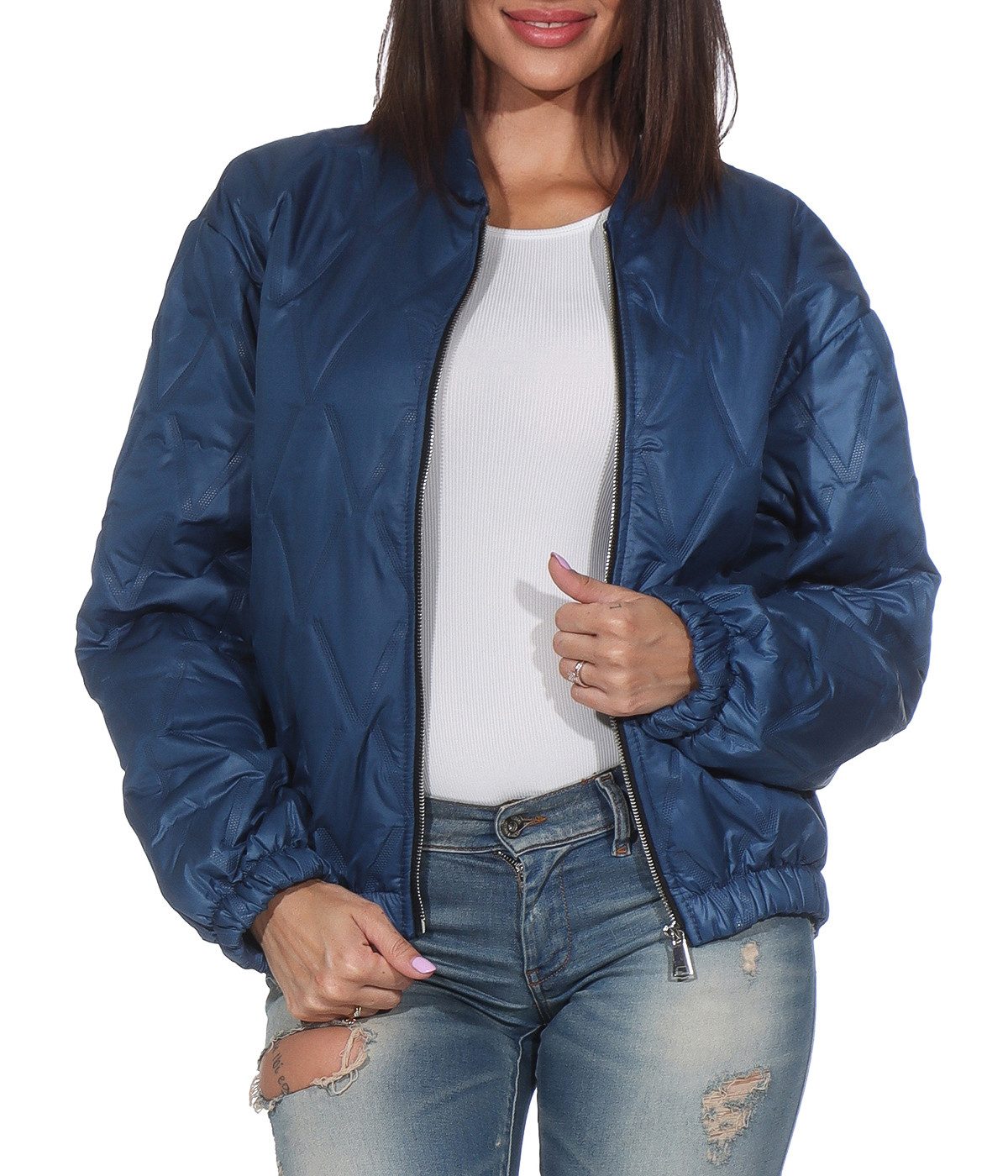 simaranda Bomberjacke leichter Blouson Übergangsjacke kurz günstig online kaufen