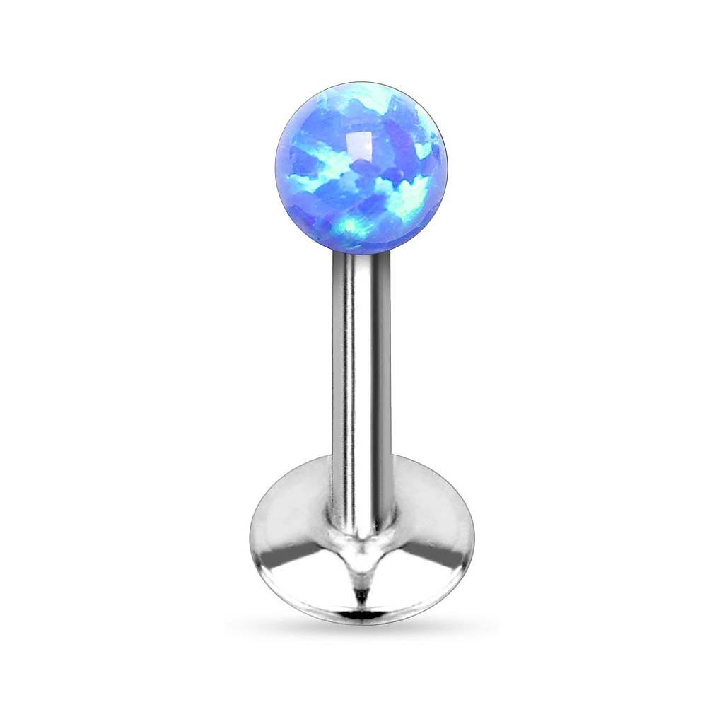 Piercing-Set Lippenpiercing Monroe Stecker mit Opal Kugel