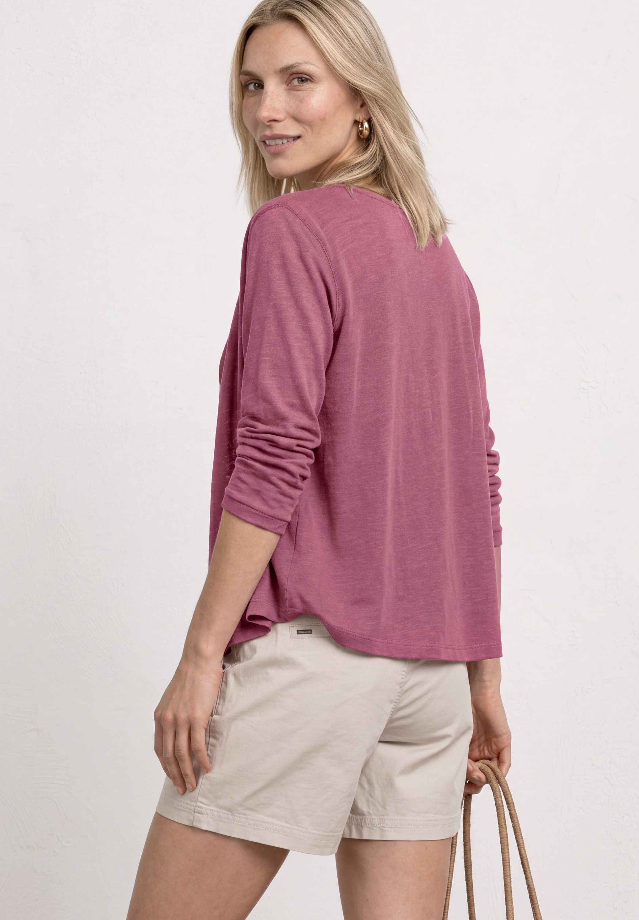 STREET ONE Shirtjacke Style Suse 3/4-Arm Jacke in offener Passform - aus Viskose und mit Stretch