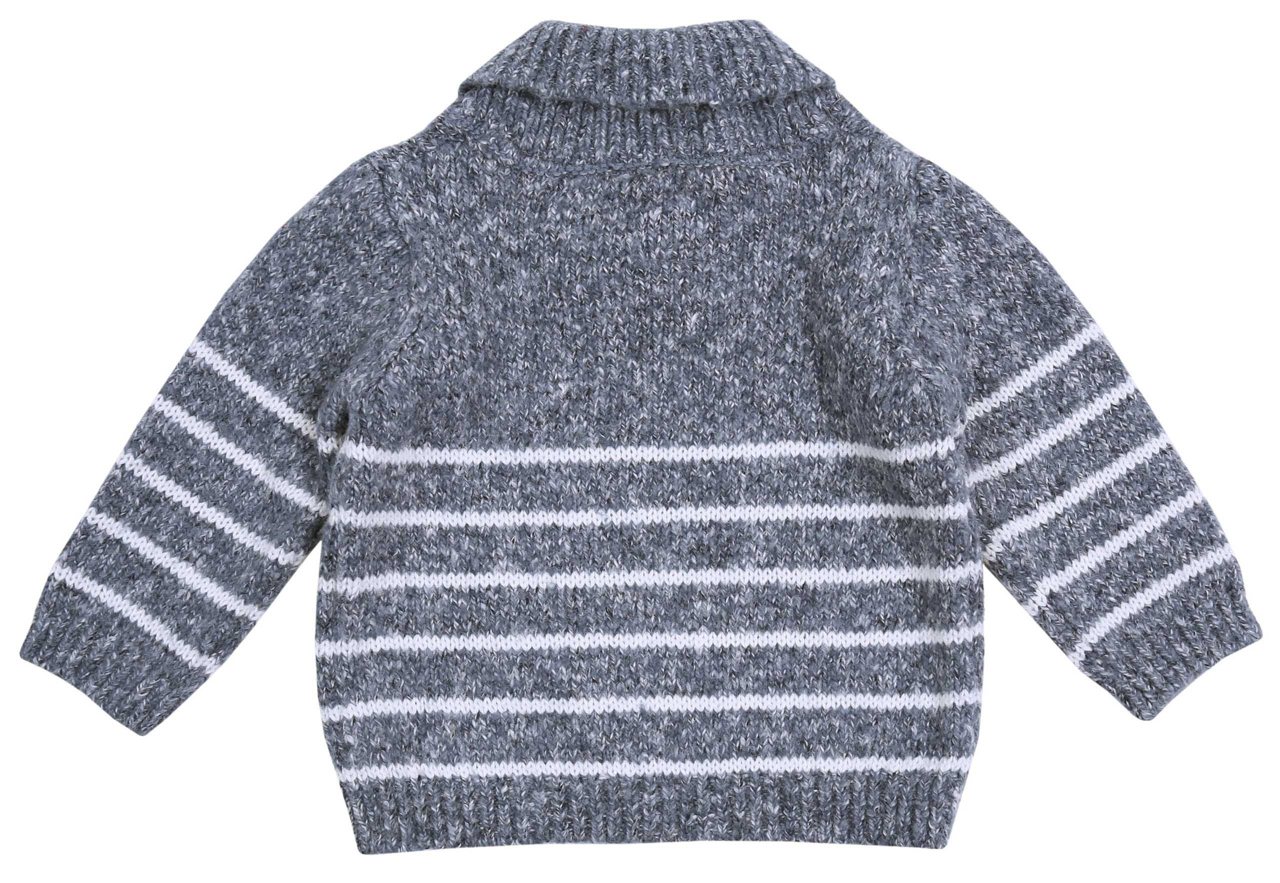 Sarcia.eu Streifenpullover Grauer gestreifter Pullover für Babys Early Days 6-9 Monate