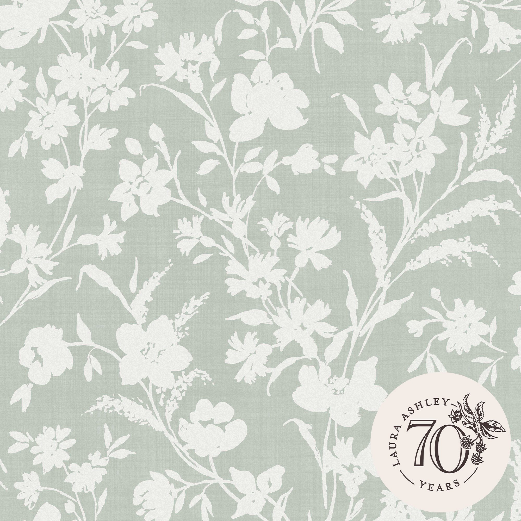 LAURA ASHLEY Vliestapete Rye, texturiert, floral, (1 St), 10mx52cm