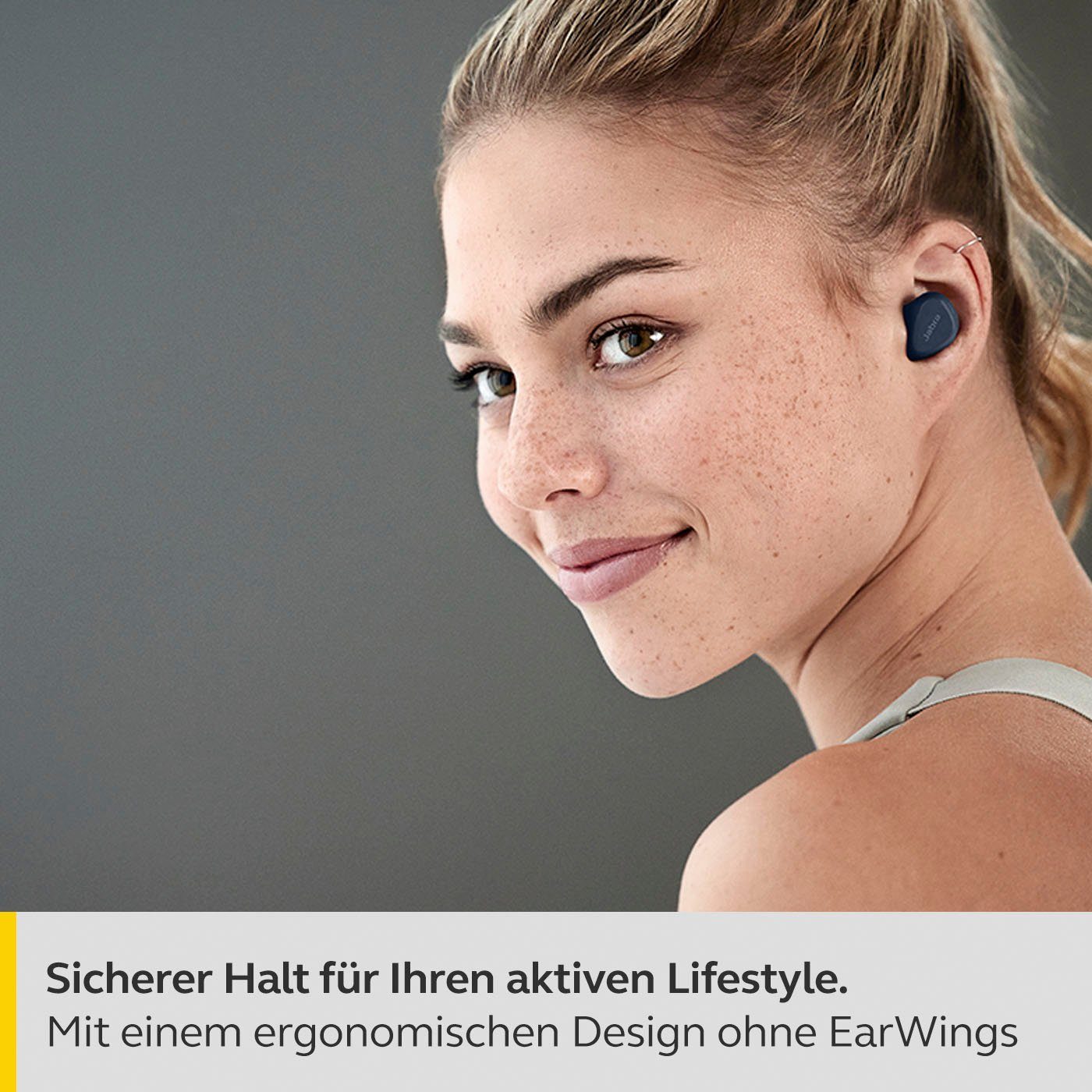Jabra Elite 4 active Bluetooth-Kopfhörer Siri, Steuerung Google für Noise Assistant, integrierte und True Bluetooth) Alexa, Wireless, blau Freisprechfunktion, Anrufe (ANC), Musik, Cancelling (Active Sprachsteuerung
