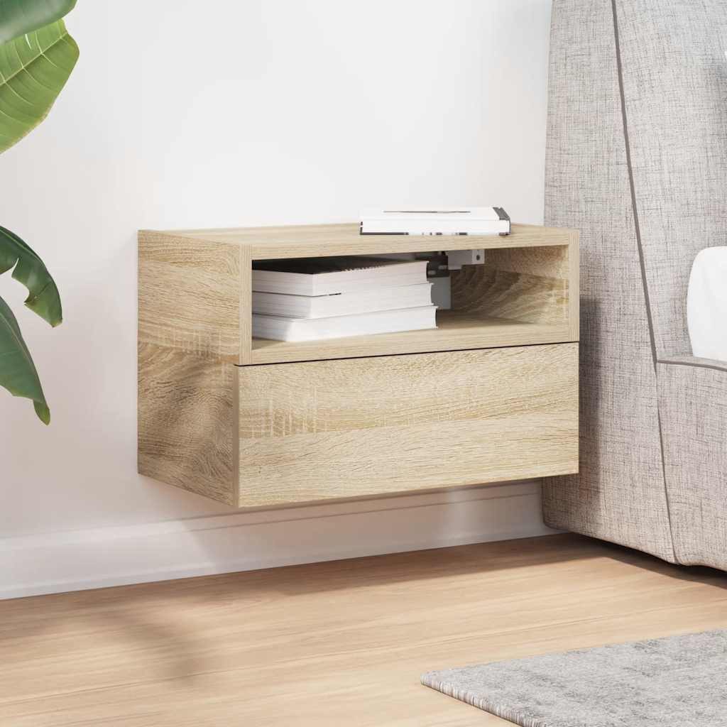 vidaXL Nachttisch Wand-Nachttisch Sonoma-Eiche 45x26x28,5 cm günstig online kaufen