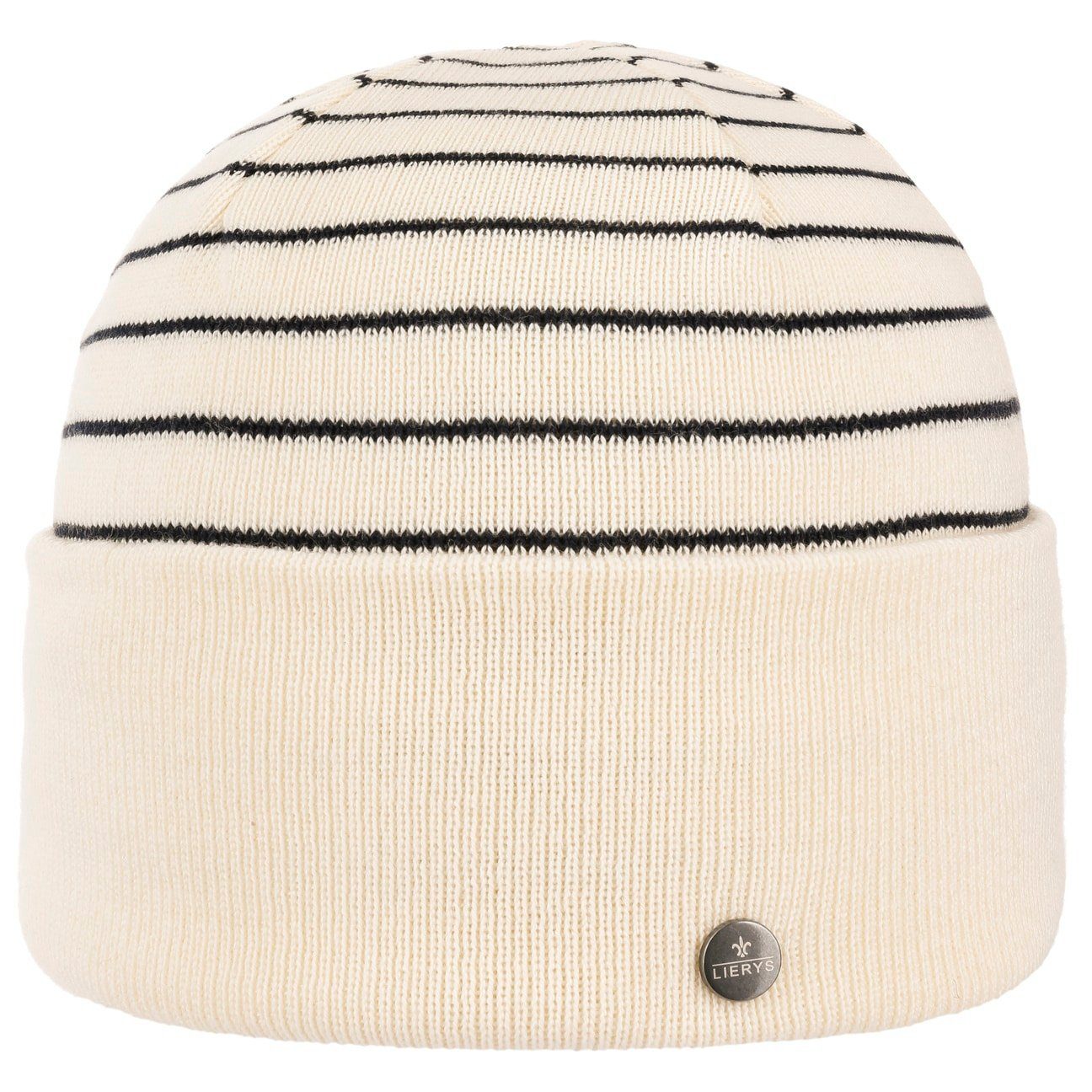 Lierys Beanie (1-St) Beanie mit Umschlag, Made in Germany weiß