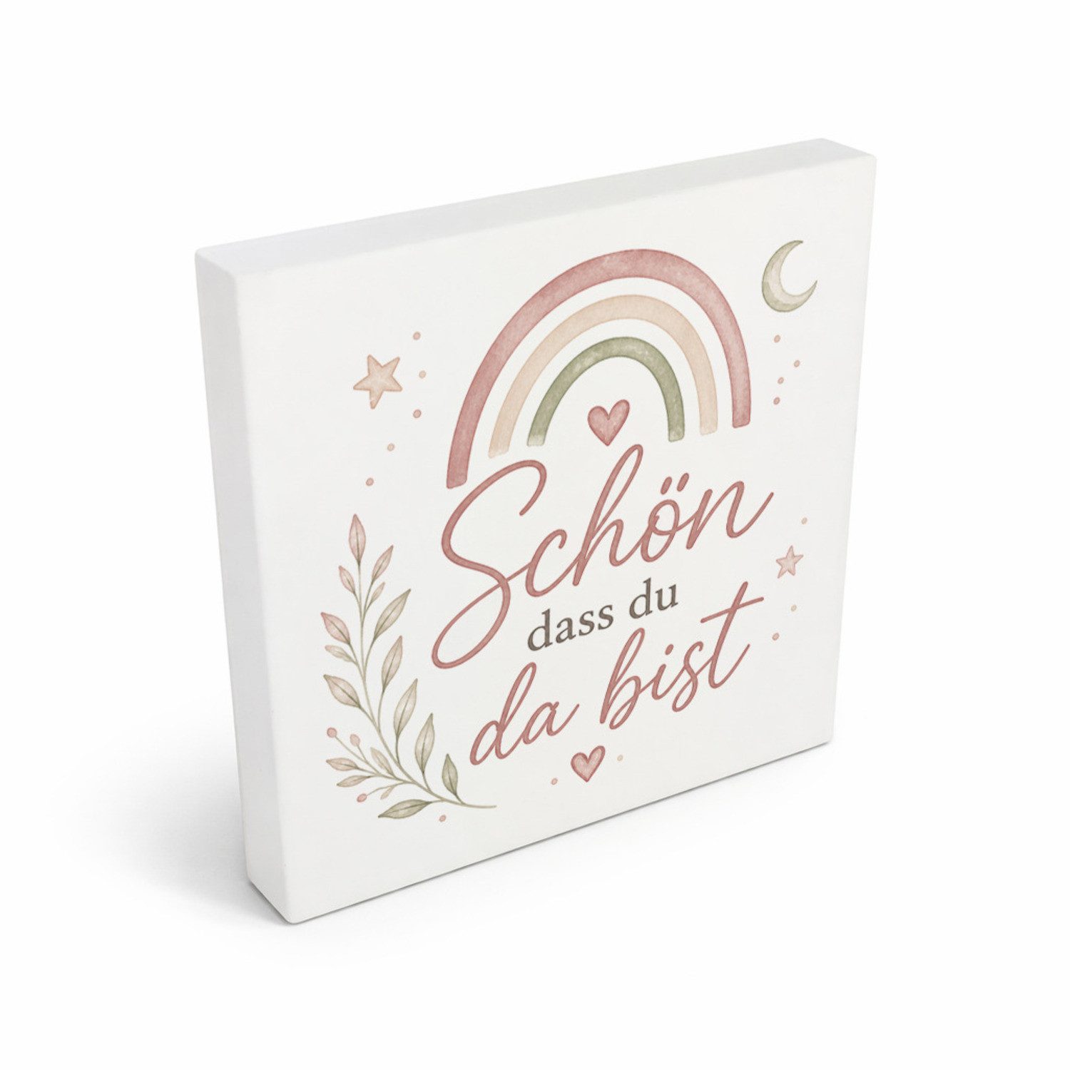 speecheese Holzbild Holzbild in 10x10 cm Schön Holzdeko als zarter Blickfang Mit Spruch:, 10x10 cm