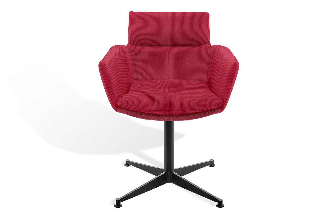 KFF Drehsessel Drehstuhl Faye m. Arm Cord pink