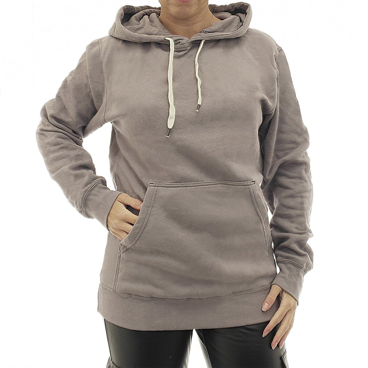 Damen YESET hellviolett vorne Tasche Kapuze Pulli Hoodie Pullover Kapuzenpullover Vlies warm RN99052