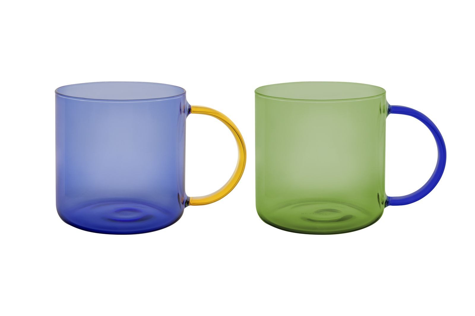 Remember Becher Glasbecher FRED 2er-Set green-blue, Glas, Remember Glasbecher FRED 2er-Set - green-blue