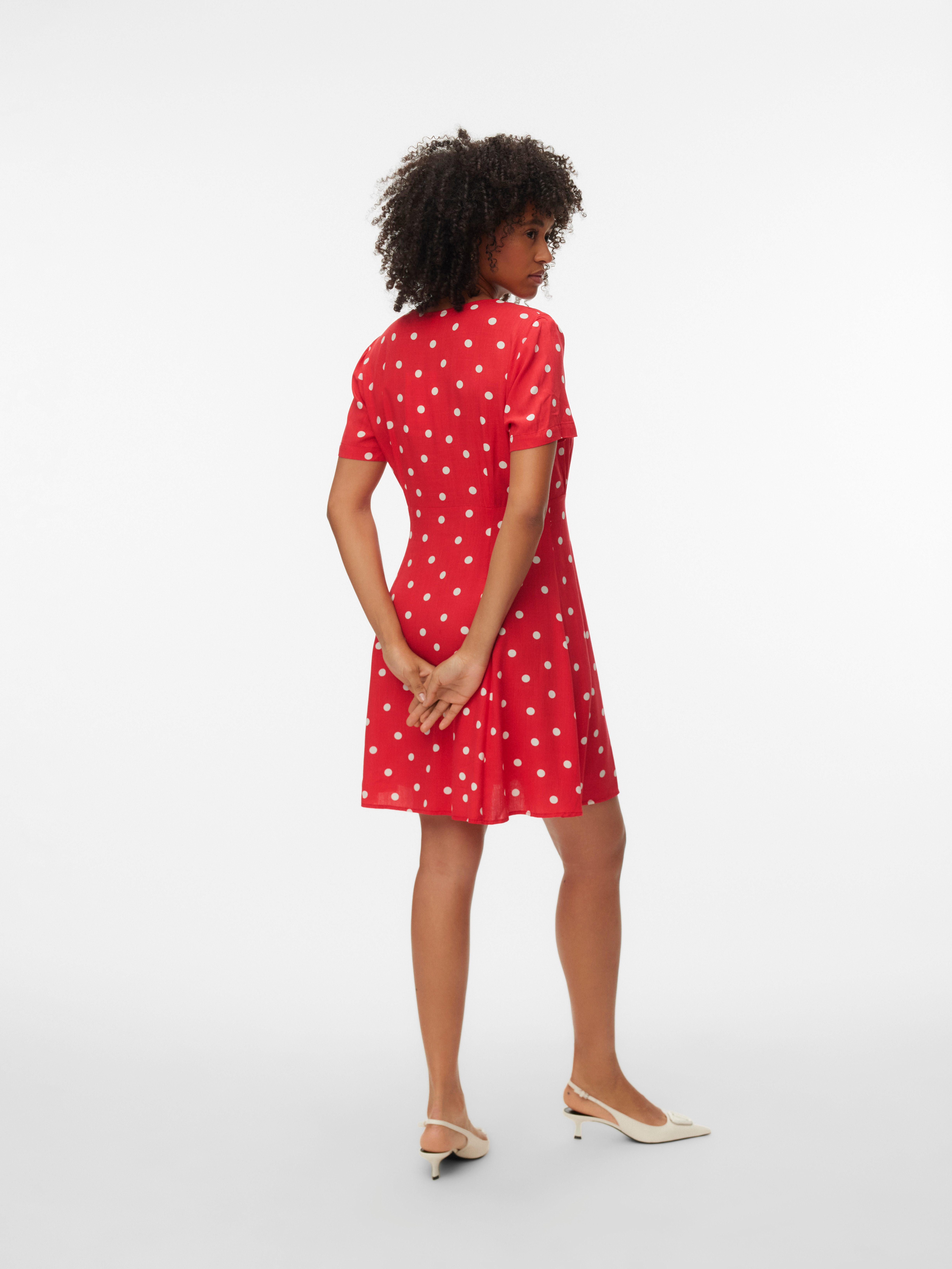 Vero Moda Minikleid VMKORA S/S SHORT DRESS WVN BTQ Viskose