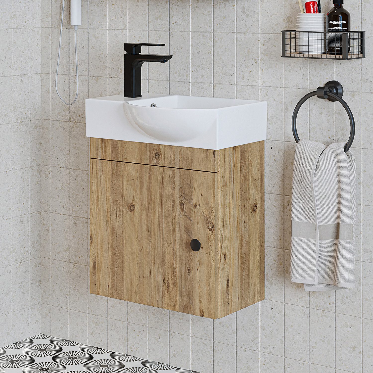 Roomart Badmöbel-Set PUNTO, (Unterschrank mit Waschbecken günstig online kaufen