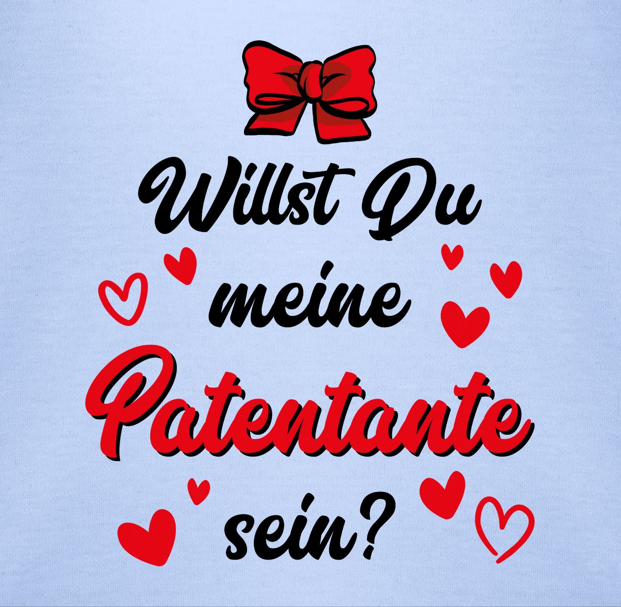 Patentante Shirtracer Willst du rot Patentante sein schwarz Baby Babyblau 3 meine Shirtbody