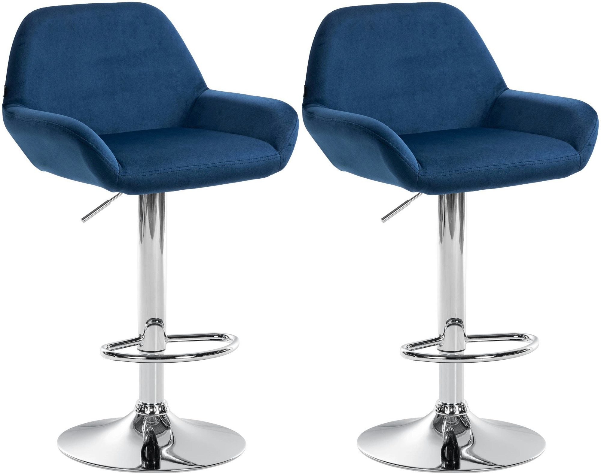 CLP Barhocker Braga Samt (2er Set, günstig online kaufen