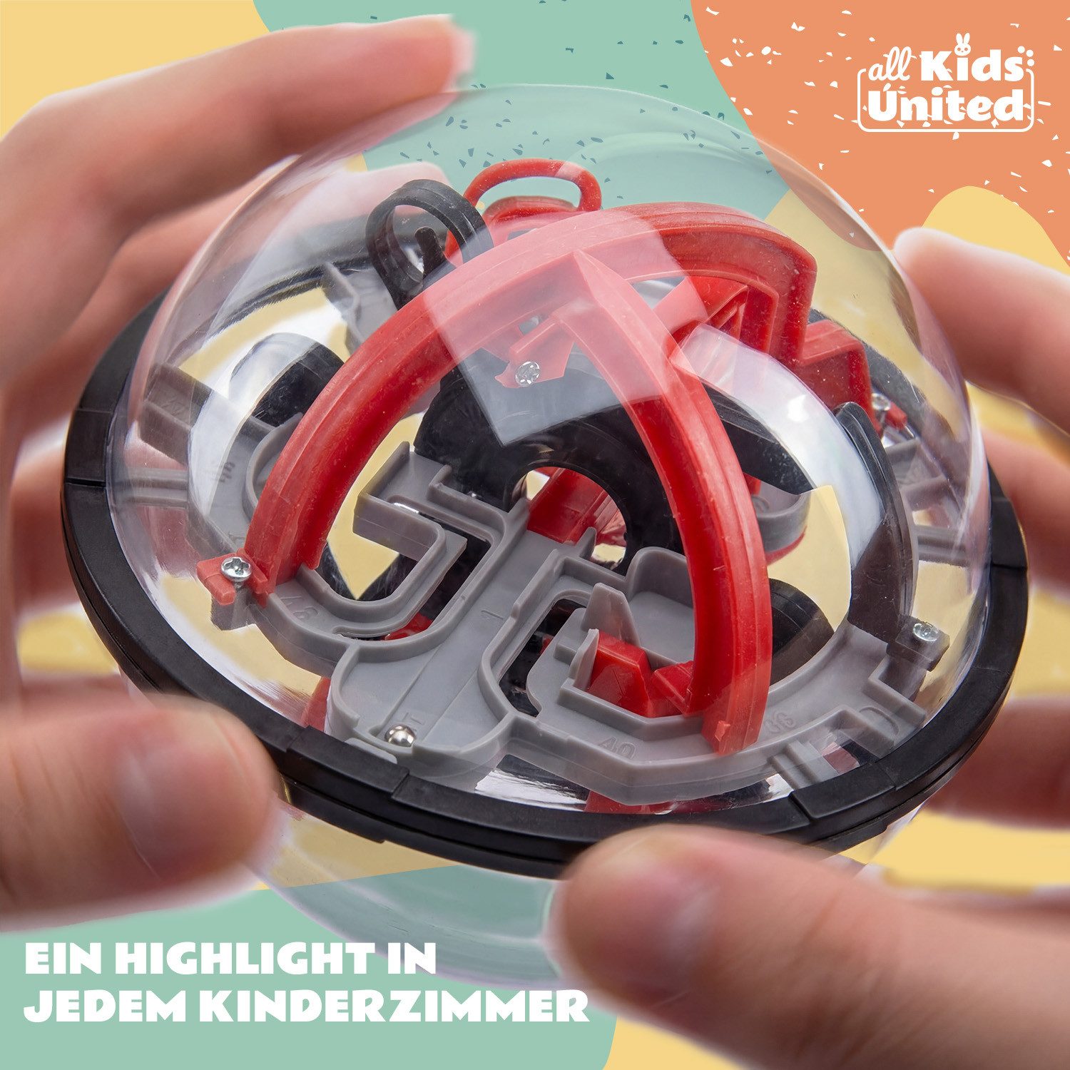 Goods+Gadgets 3D-Puzzle Kugellabyrinth Geschicklichkeitsspiel, Puzzleteile, Magic Maze Kugelspiel