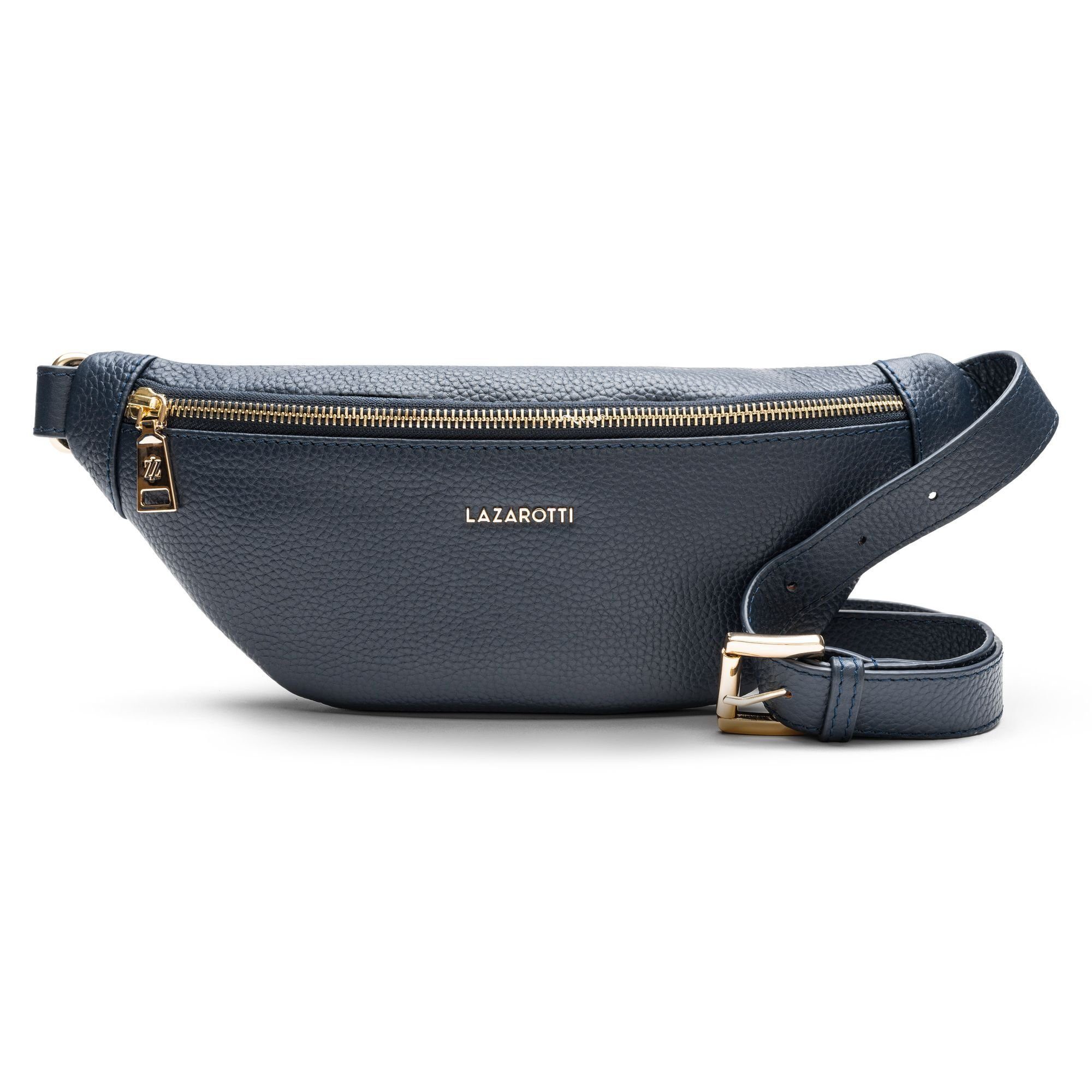 Gürteltasche Bologna Lazarotti navy Leather, Leder