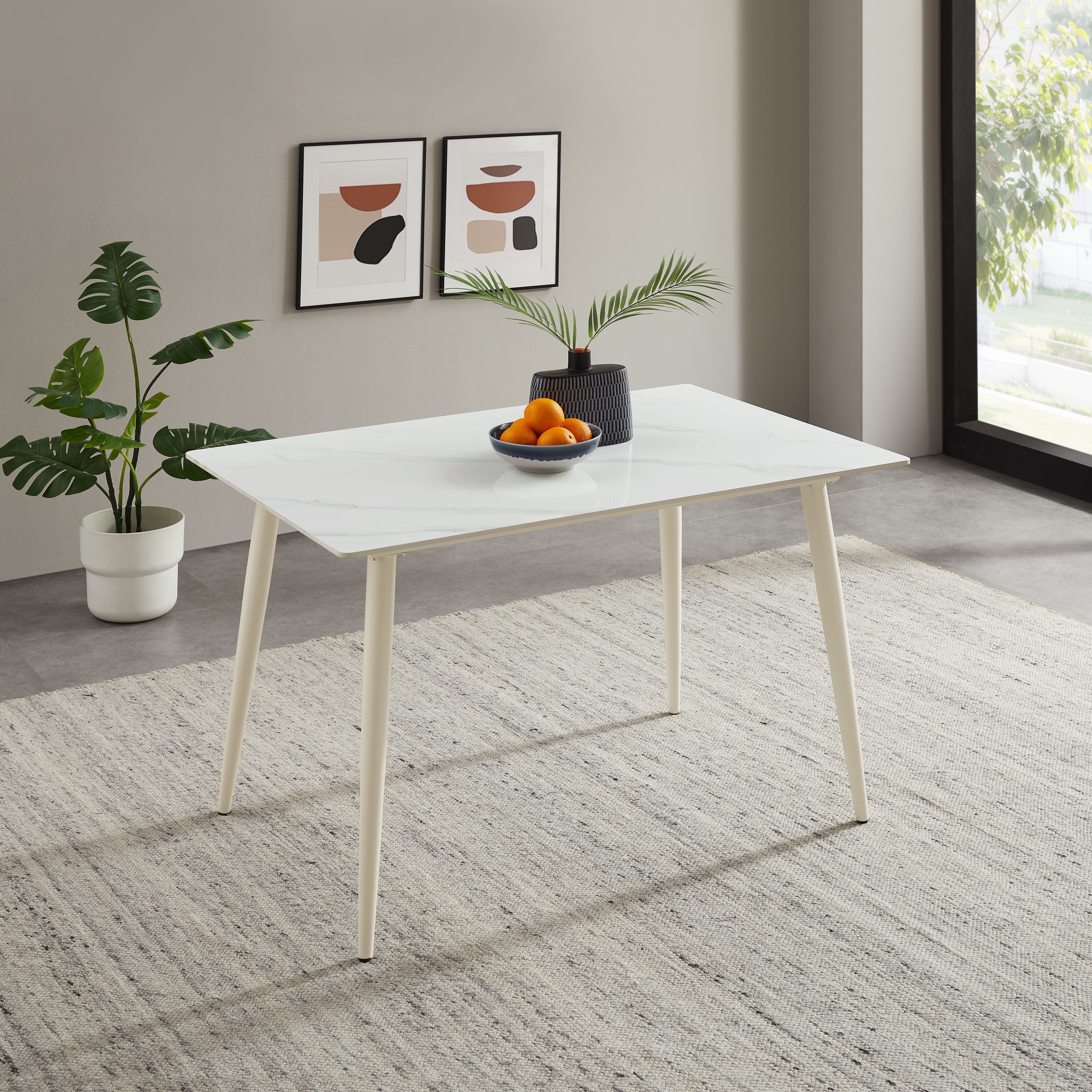 OTTO home Esstisch Rylee, mit kratzfester Sintersteinplatte und modernem Me günstig online kaufen