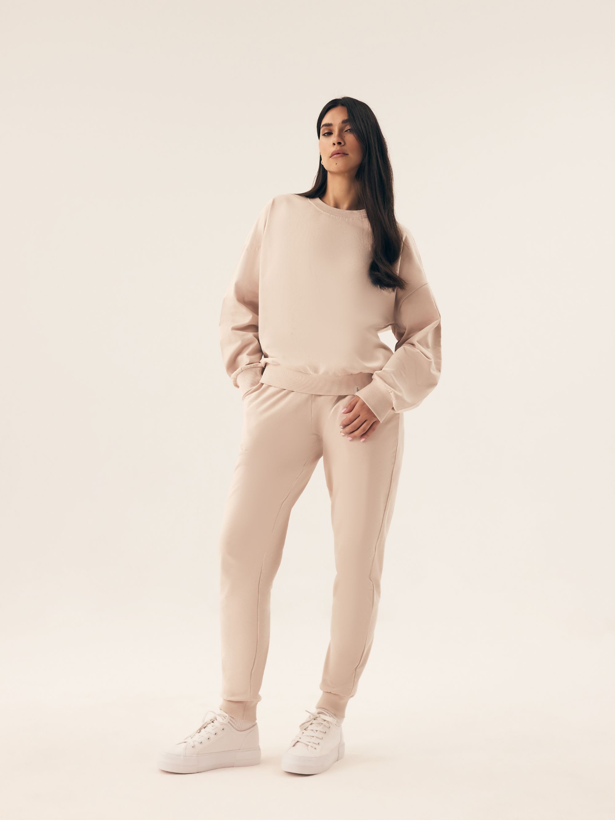 Henderson Hausanzug Hausanzug Loungewear Set aus Baumwolle langärmlig gerippt Belt (2 tlg)