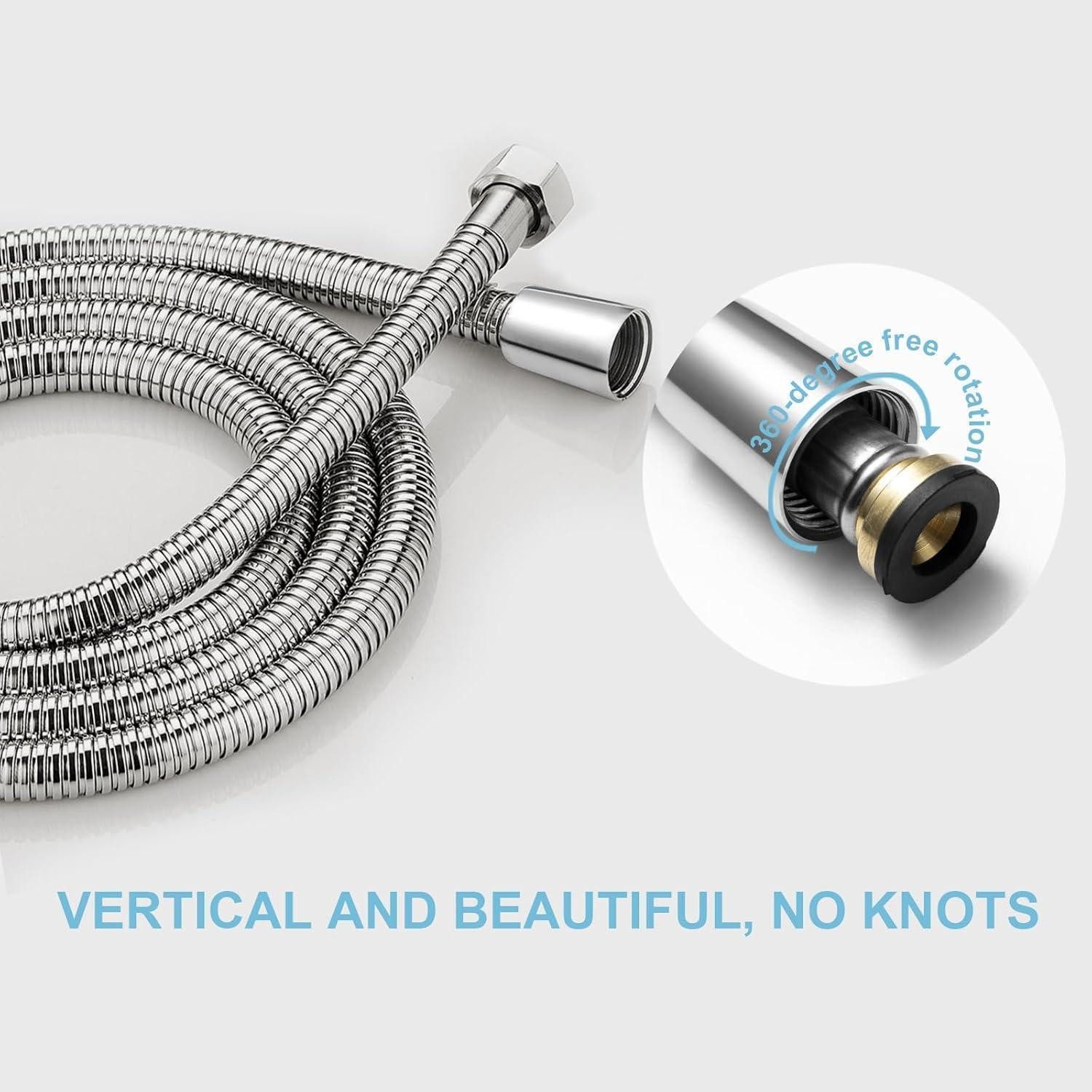 LuxusKollektion Duschbrause Duschschlauch 5m Edelstahl Hochdruck Knickschut günstig online kaufen
