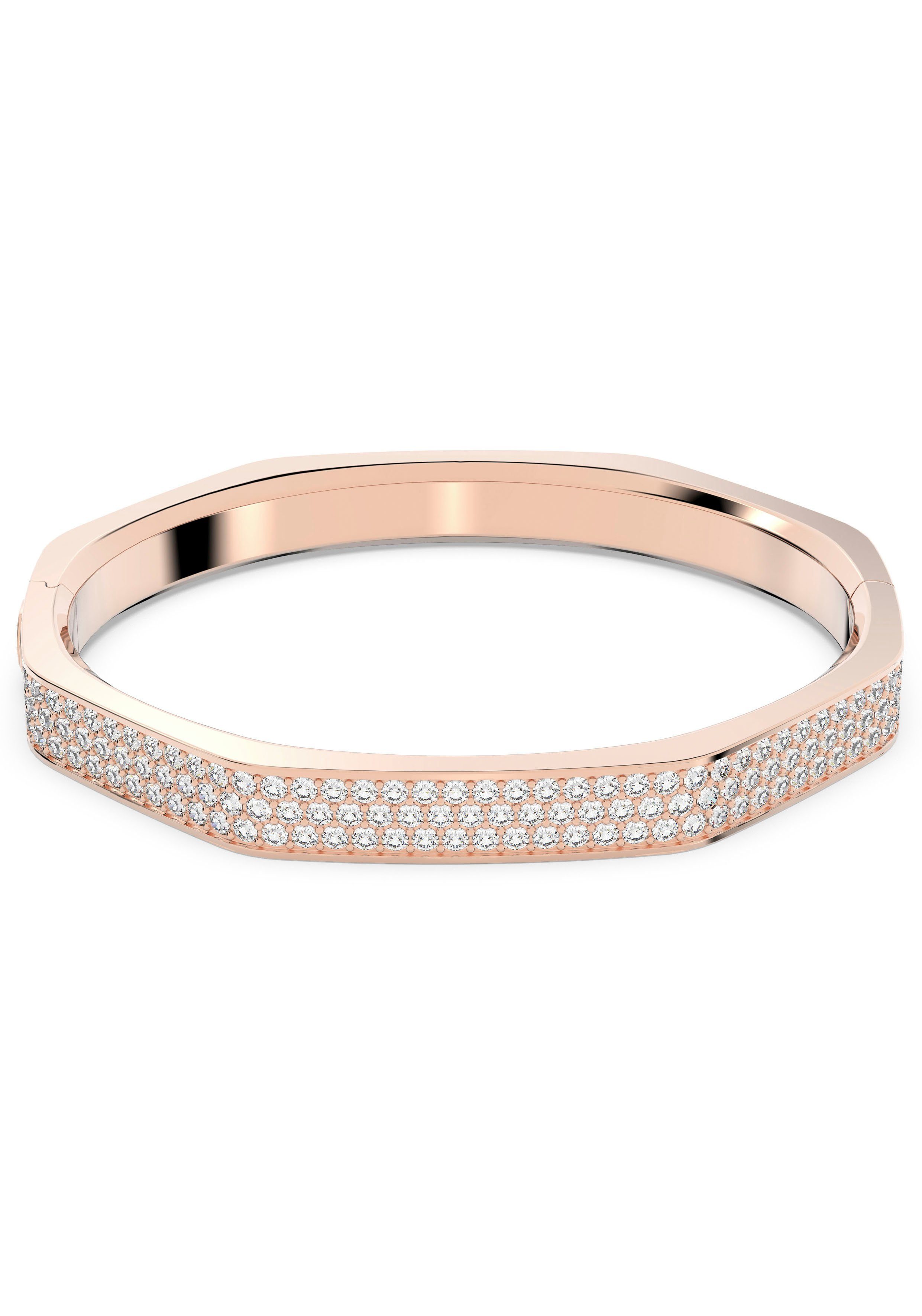 mit Armreif Kristallen Pavé, Swarovski® Swarovski roségoldfarben-kristallweiß Achteckform, Bestückt Dextera,