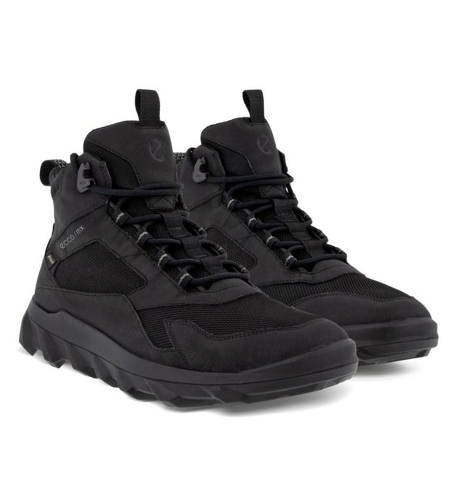Ecco Wanderschuhe MX Mid GTX (Premiumleder, wasserdicht) schwarz Herren Sneaker