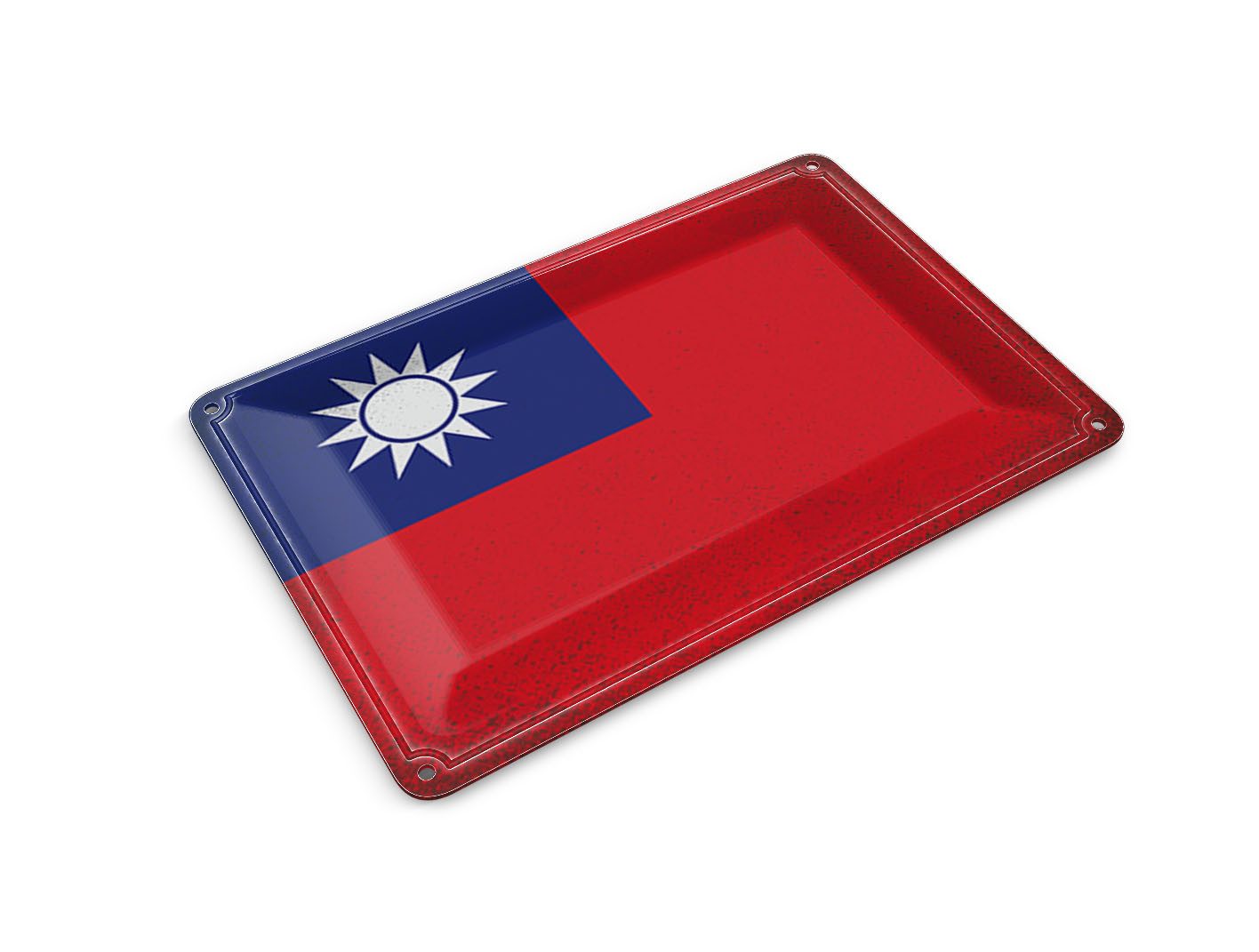 Femer GmbH Postkarte Flagge China 14x10 cm Flag of Taiwan Vintage, unfrankiert