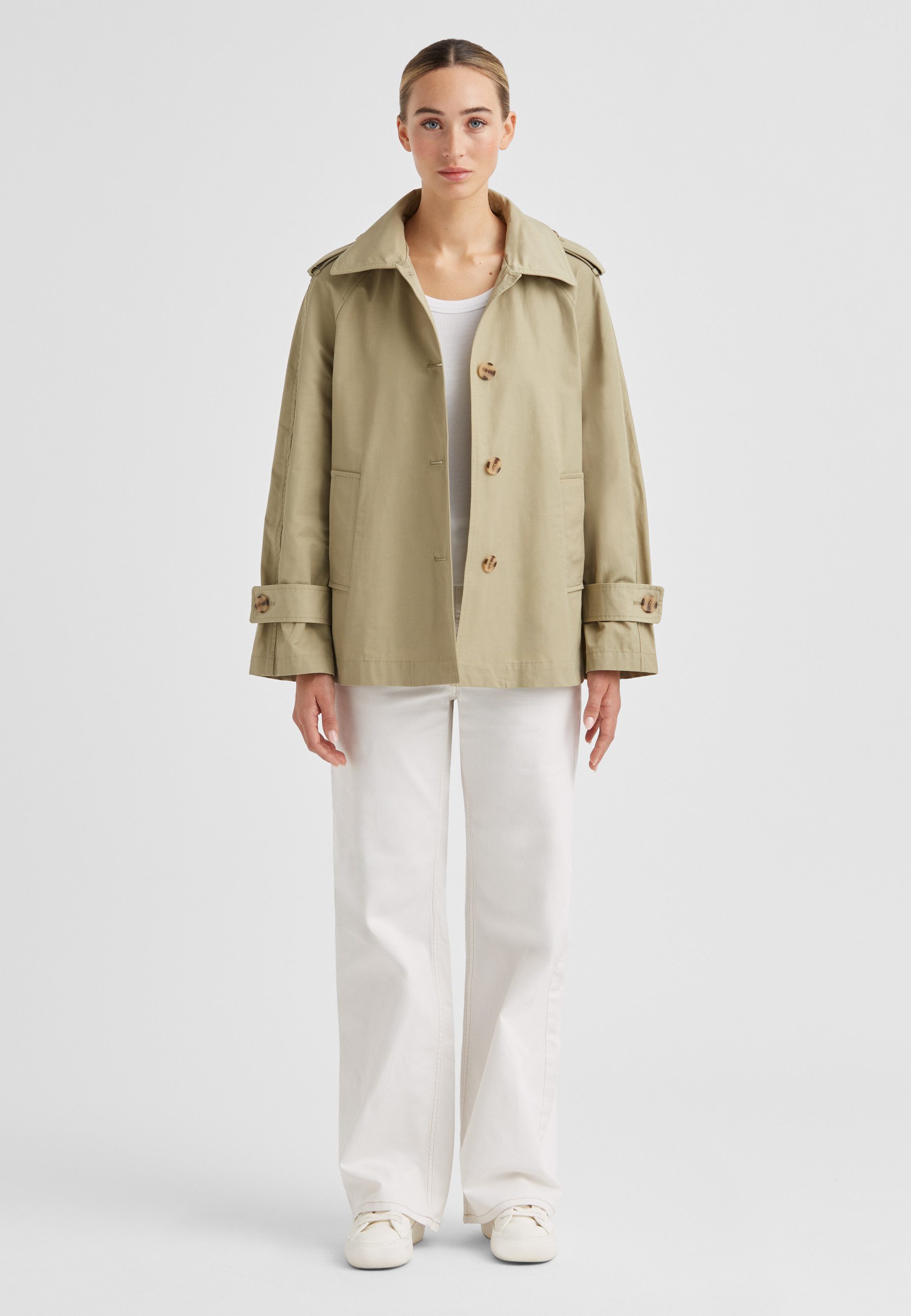 Milestone Trenchcoat MSSylvie Damen Mantel Jacke lang klassisch Knöpfe mit günstig online kaufen