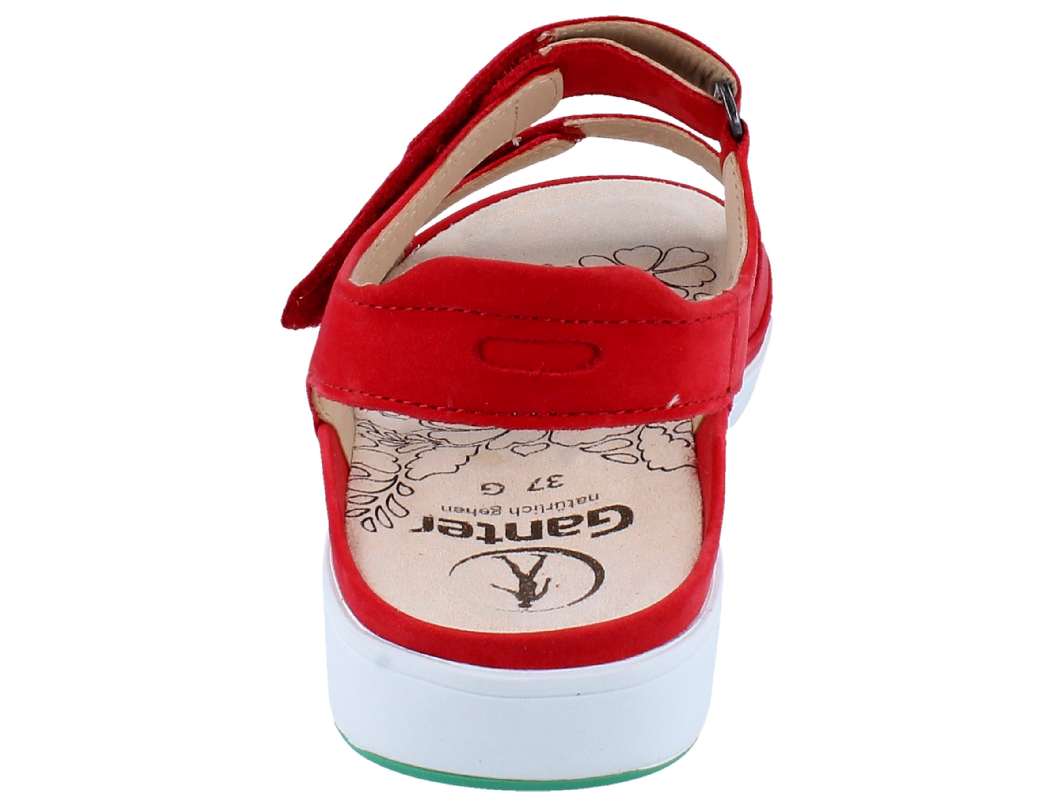 Ganter GANTER Gina G Sandale red/Softnubuk - Größe: 36 Sandale Wechselfußbett