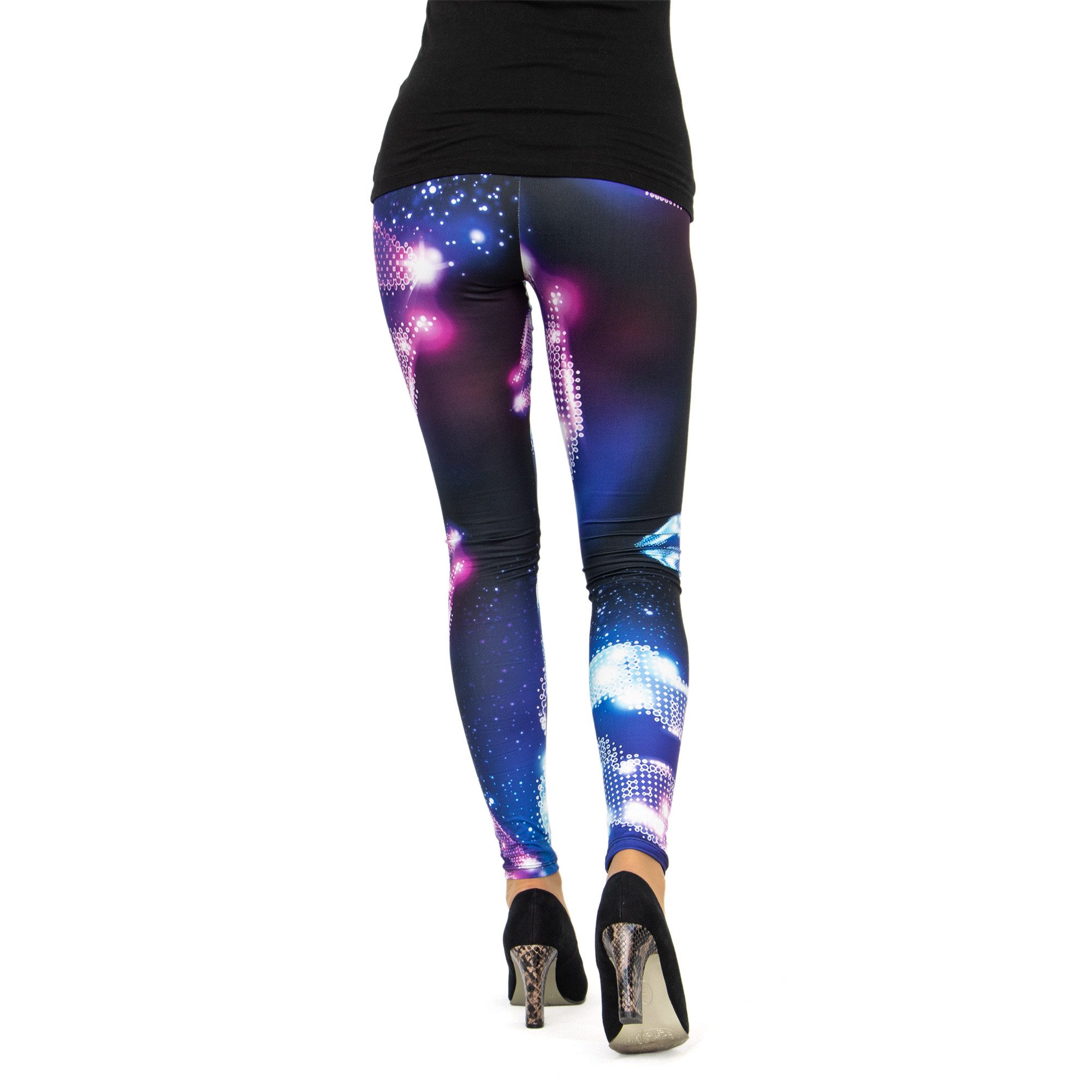 cosey Leggings Bedruckte Motiv-Leggings (Einheitsgröße) - Design Disko (auf günstig online kaufen