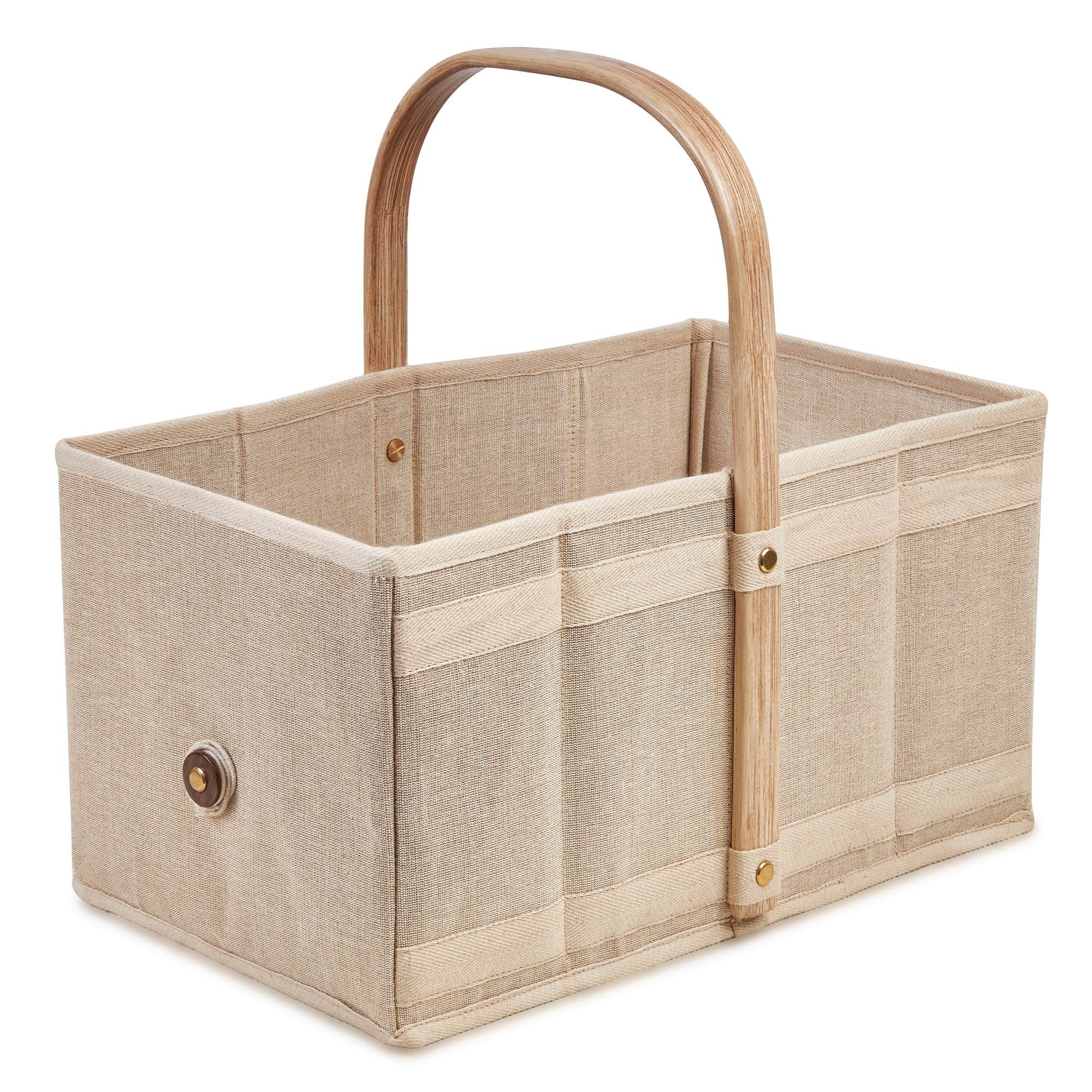 achilles Einkaufskorb Handle-Box Nature Einkaufskorb mit Obst und Gemüsebeutel Baumwoll-Korb