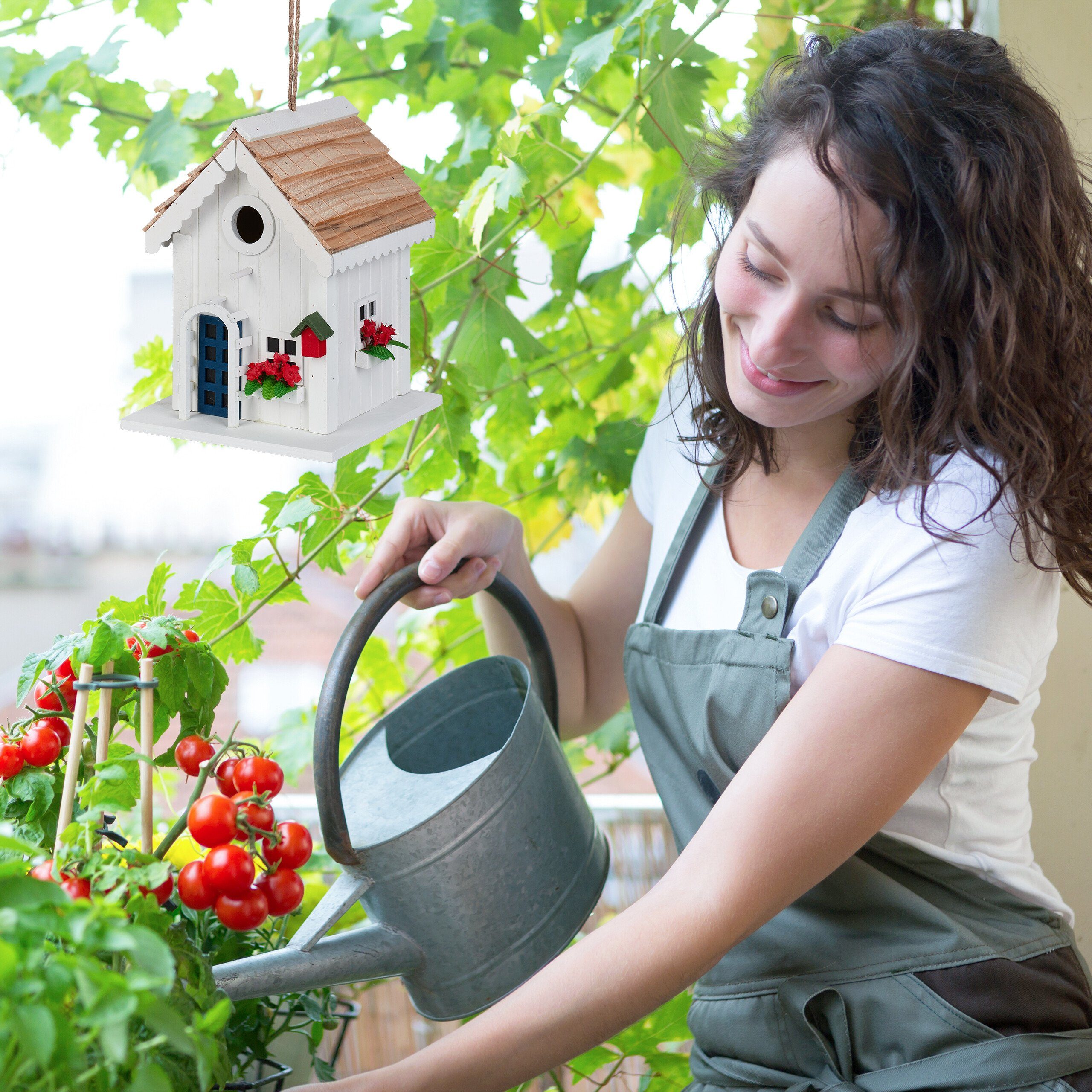 relaxdays Vogelhaus Deko Vogelhaus im Landhausstil günstig online kaufen