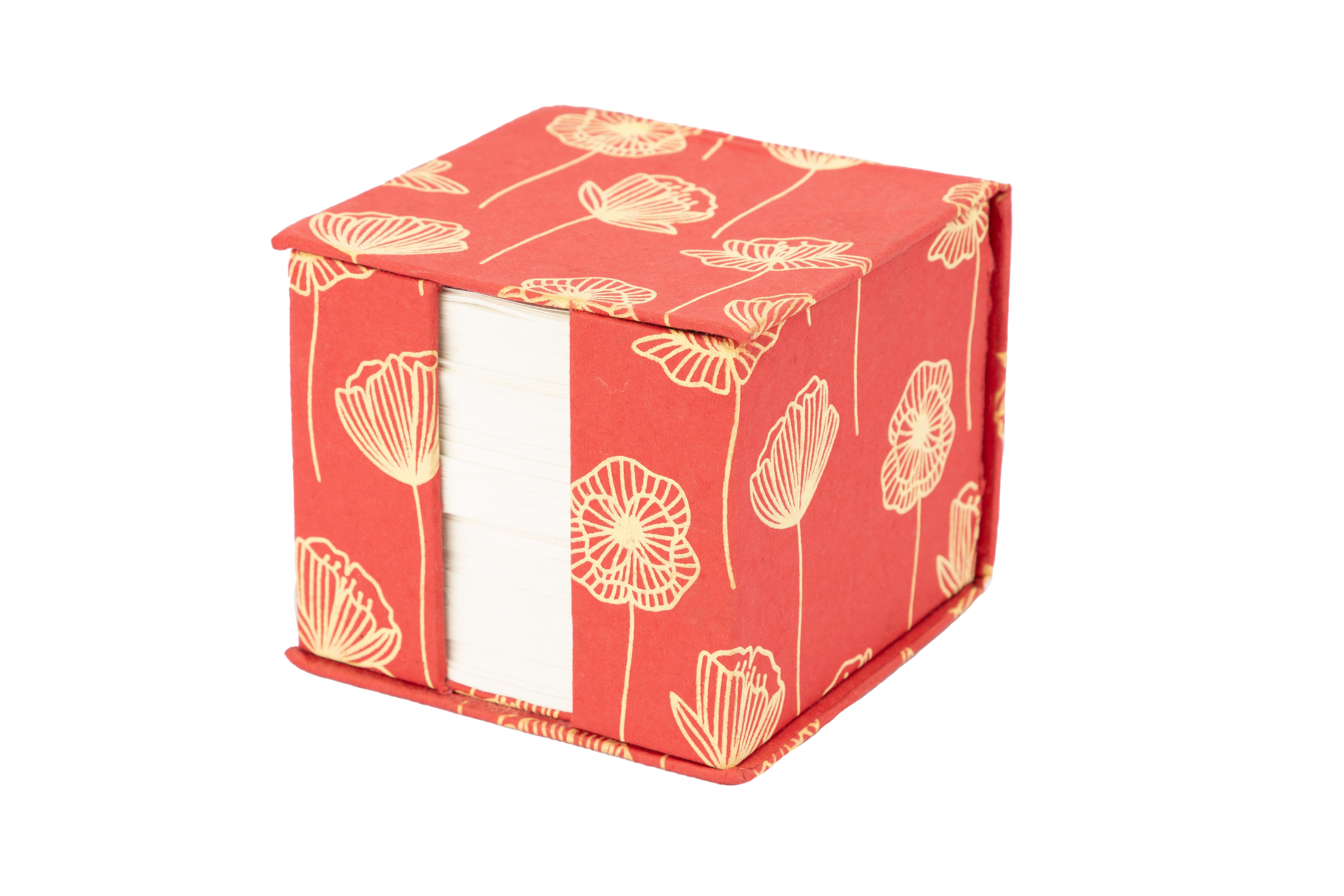El Puente Notizzettel Zettelbox "Poppy", Handmade, Fair Trade
