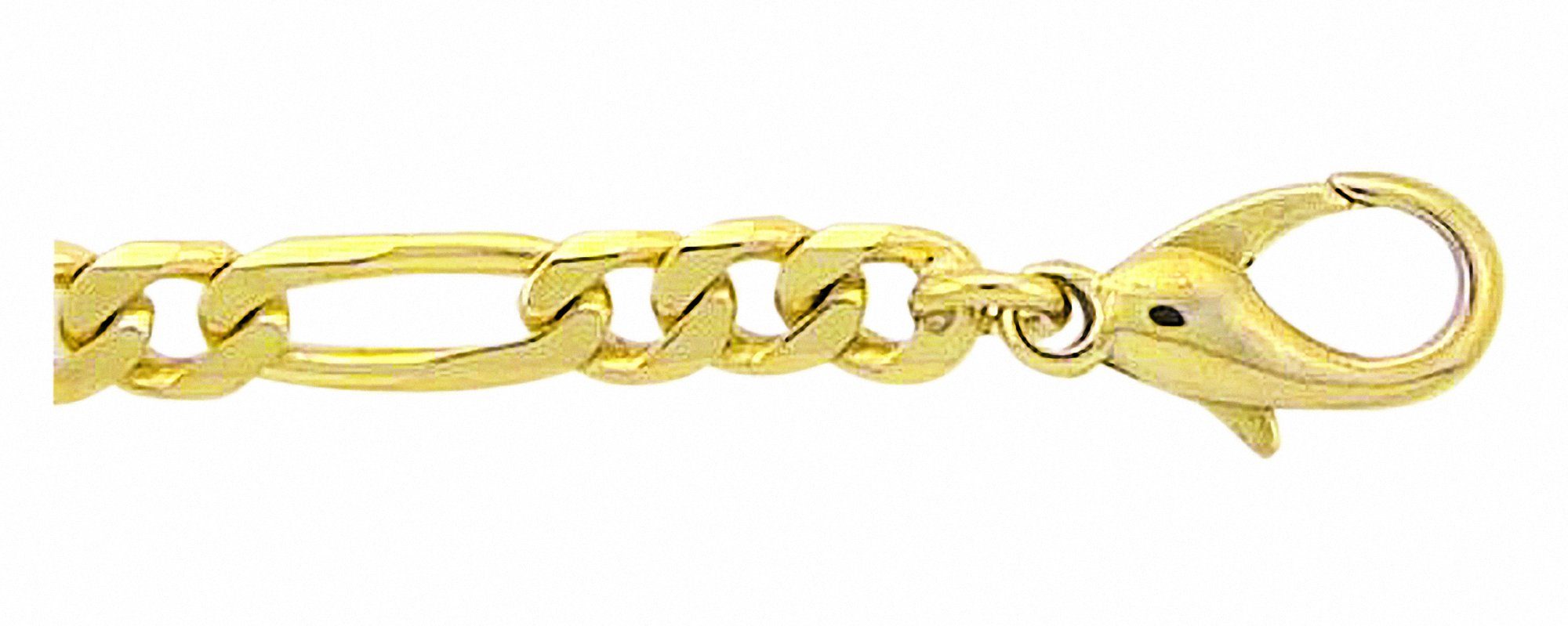Adelia´s Goldarmband Damen Goldschmuck 333 Gold Figaro Armband 21 cm, 21 cm 333 Gold Figarokette Goldschmuck für Damen
