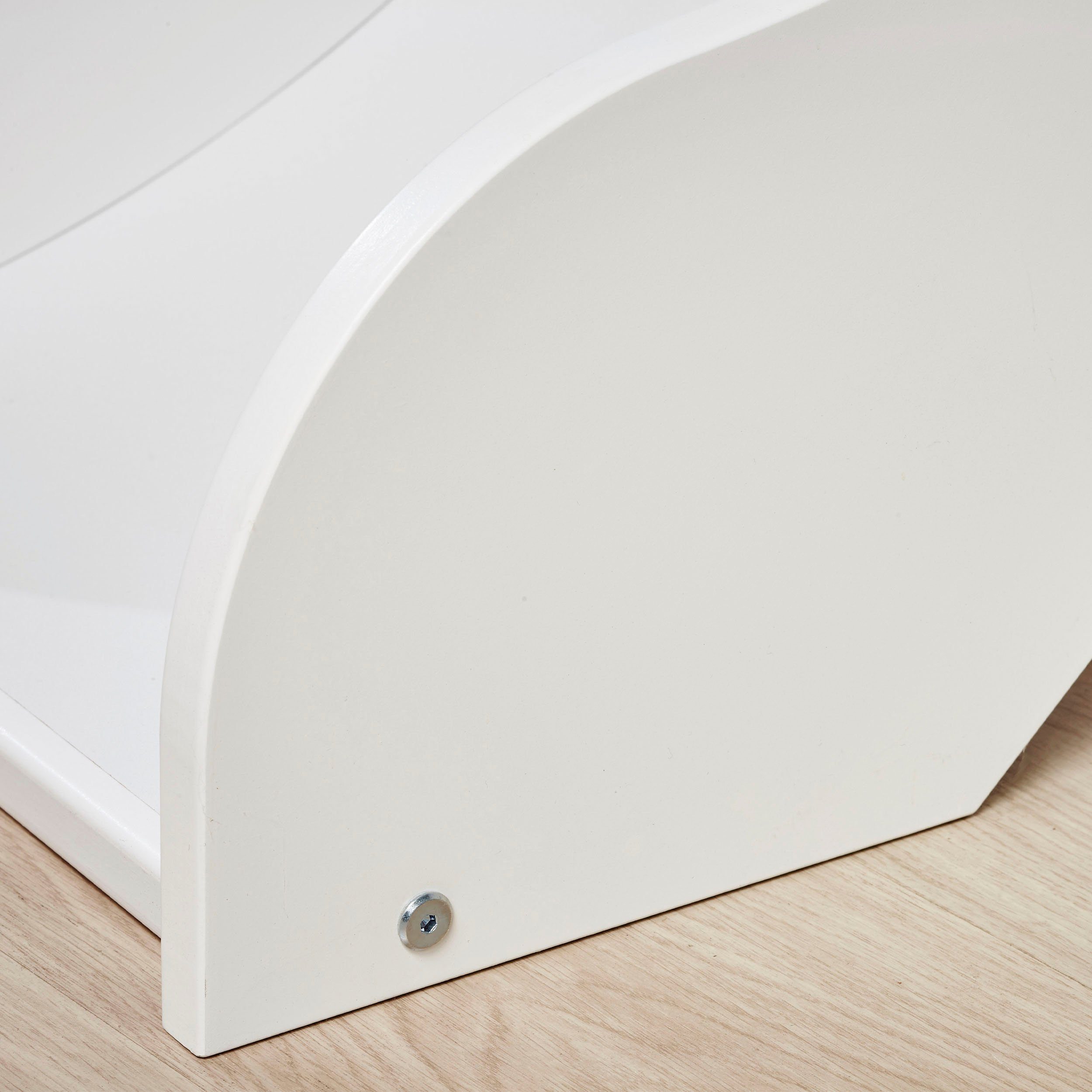 Hoppekids Hochbett «Winter Wonderland» (Set) 70x160 mit Rutsche, Vorhang & Matratze