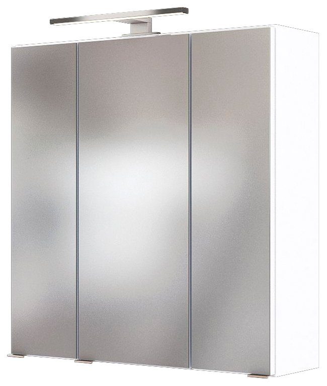 HELD Breite Spiegelschrank dank Spiegeltüren 60 mit cm, 3D-Effekt, drei Bali MÖBEL